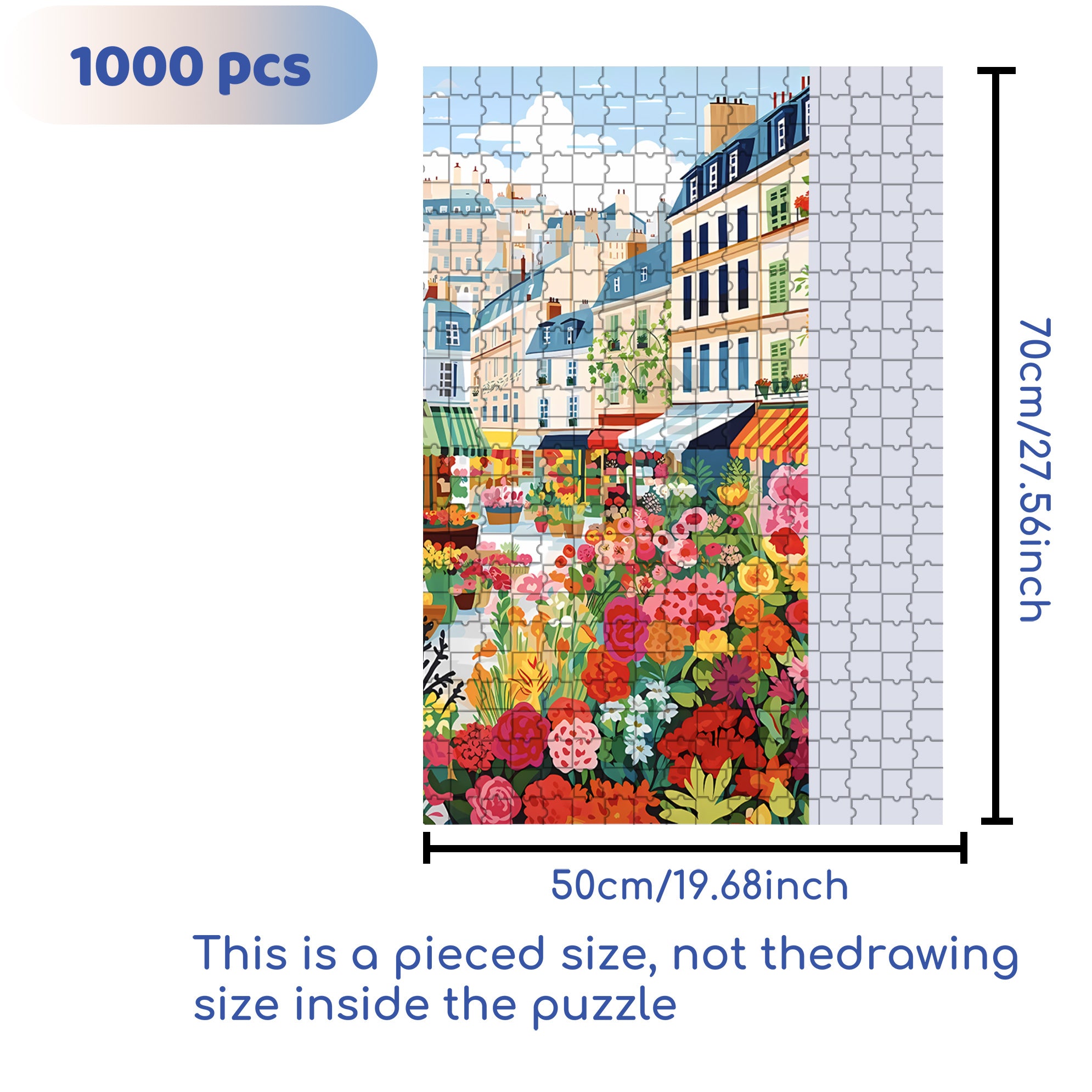 Springtime 500pcs/1000pcs Jigsaw Puzzle, Scratch-Resistant, Interactive Family Game & Brain-Boosting DIY Decor, Perfect for Halloween, Christmas & New Year Gifts, Family Puzzle Game