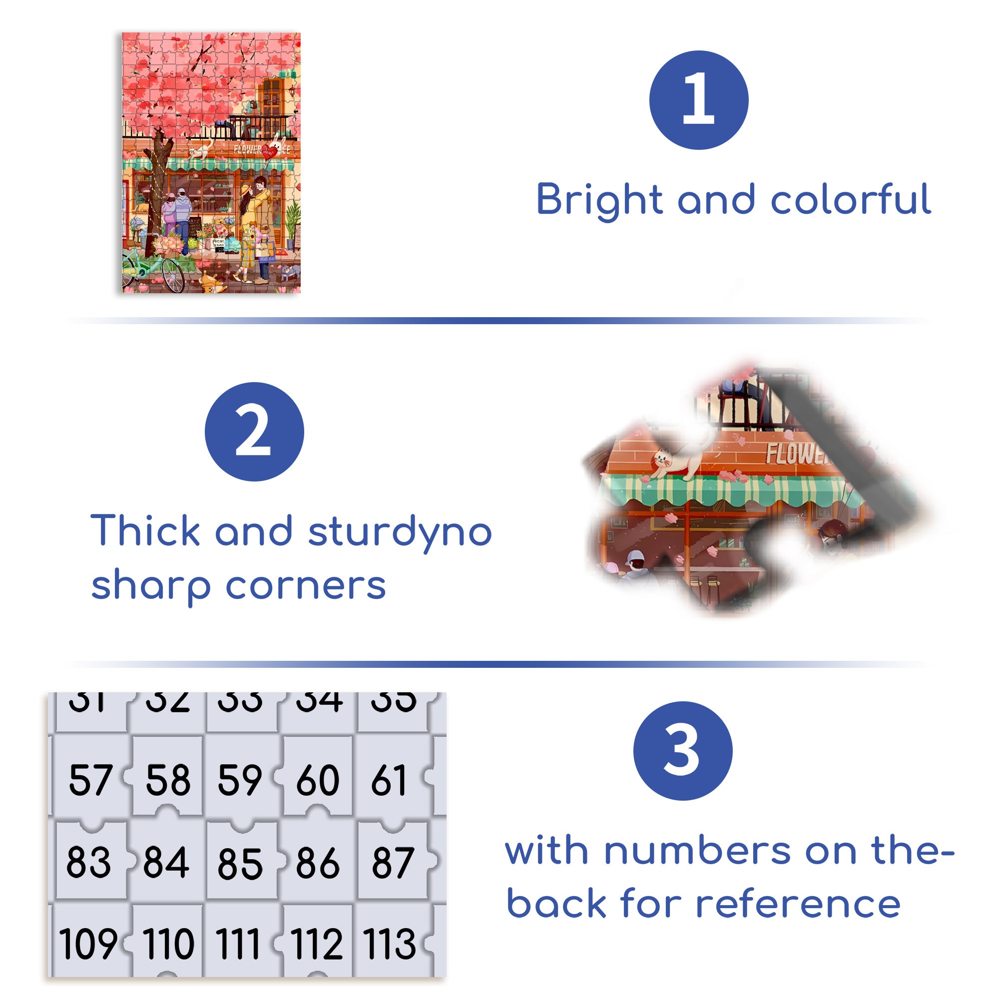 Sweet Love 500pcs/1000pcs Jigsaw Puzzle, Scratch-Resistant, Interactive Family Game & Brain-Boosting DIY Decor, Perfect for Halloween, Christmas & New Year Gifts, Family Puzzle Game