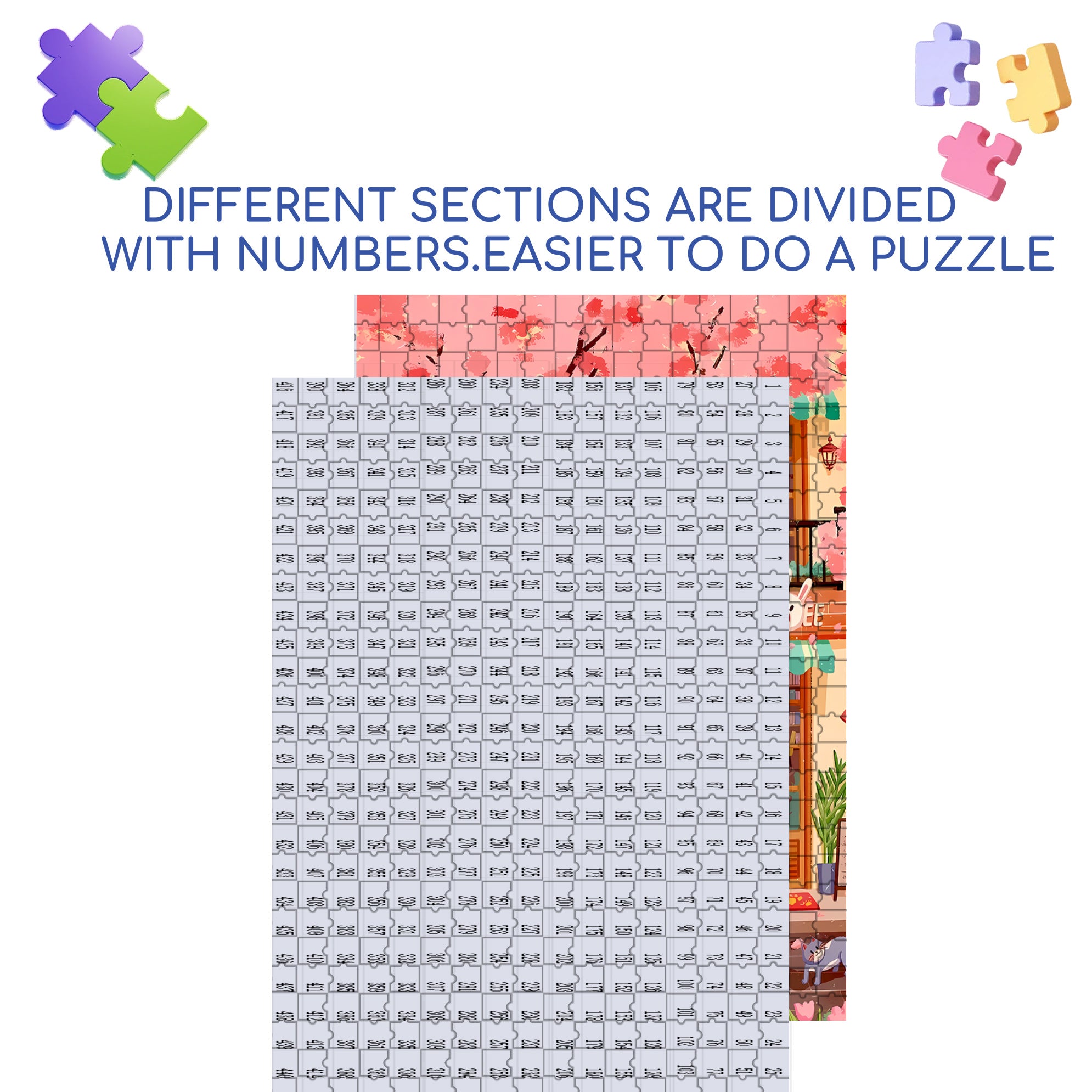 Sweet Love 500pcs/1000pcs Jigsaw Puzzle, Scratch-Resistant, Interactive Family Game & Brain-Boosting DIY Decor, Perfect for Halloween, Christmas & New Year Gifts, Family Puzzle Game