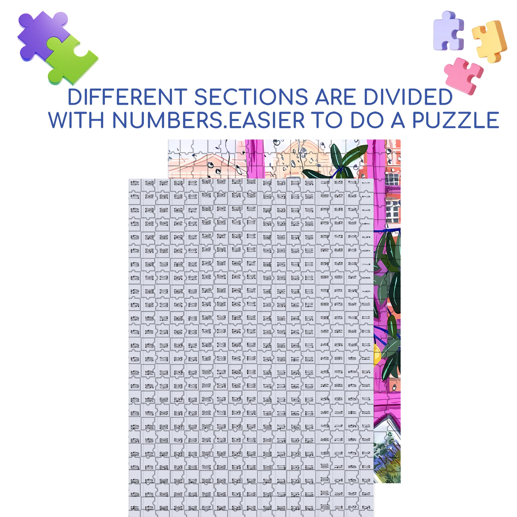 Tea 500pcs/1000pcs Jigsaw Puzzle, Scratch-Resistant, Interactive Family Game & Brain-Boosting DIY Decor, Perfect for Halloween, Christmas & New Year Gifts, Family Puzzle Game