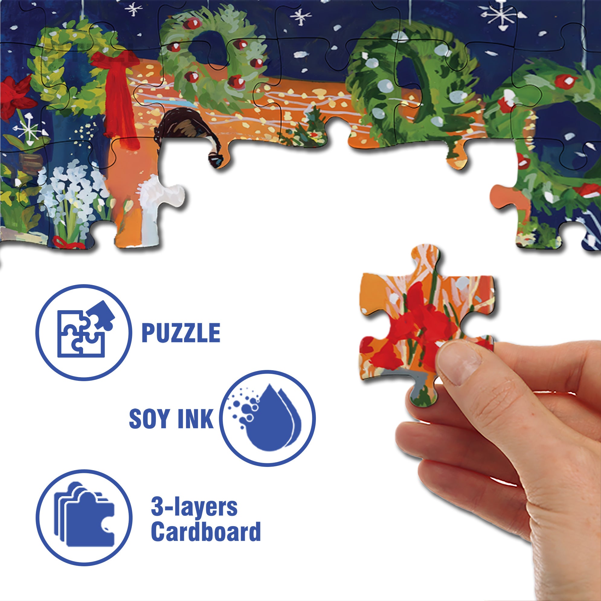 The Best Gift 500pcs/1000pcs Jigsaw Puzzle, Scratch-Resistant, Interactive Family Game & Brain-Boosting DIY Decor, Perfect for Halloween, Christmas & New Year Gifts, Family Puzzle Game