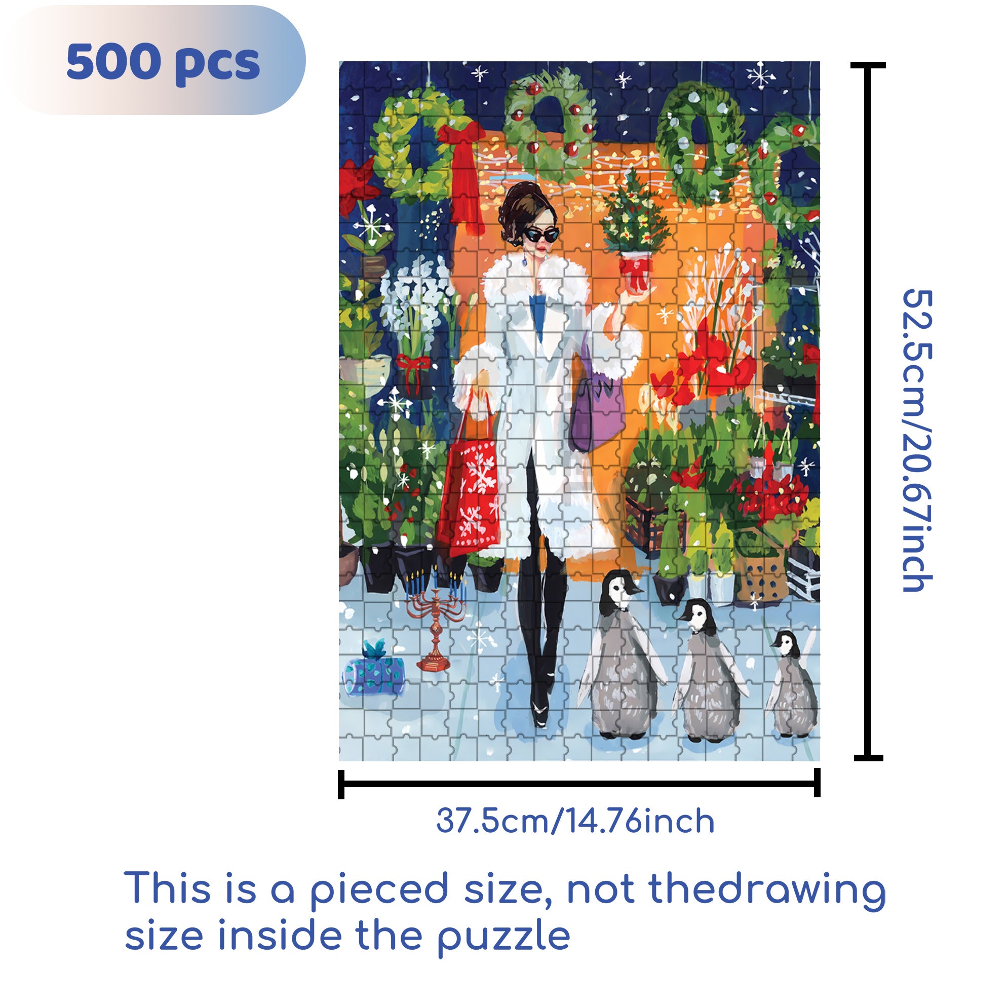 The Best Gift 500pcs/1000pcs Jigsaw Puzzle, Scratch-Resistant, Interactive Family Game & Brain-Boosting DIY Decor, Perfect for Halloween, Christmas & New Year Gifts, Family Puzzle Game