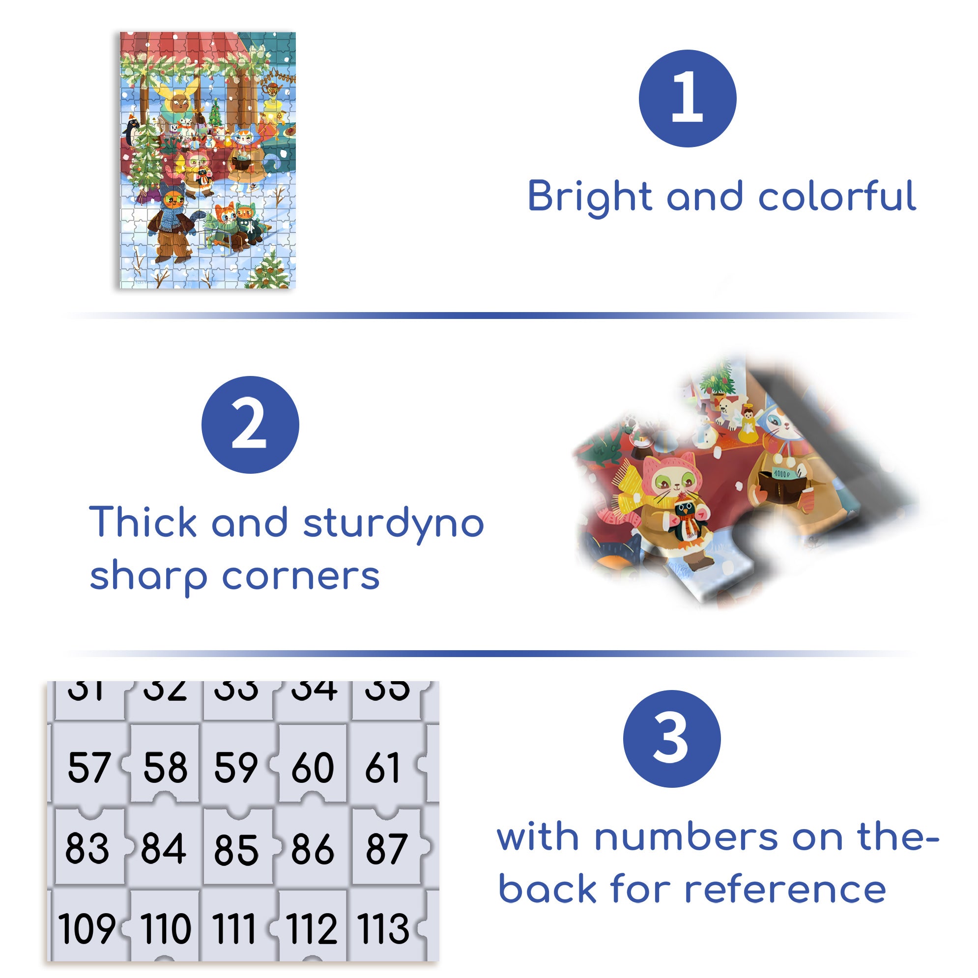 The Cat Celebrates Christmas 500pcs/1000pcs Jigsaw Puzzle, Scratch-Resistant, Interactive Family Game & Brain-Boosting DIY Decor, Perfect for Halloween, Christmas & New Year Gifts, Family Puzzle Game