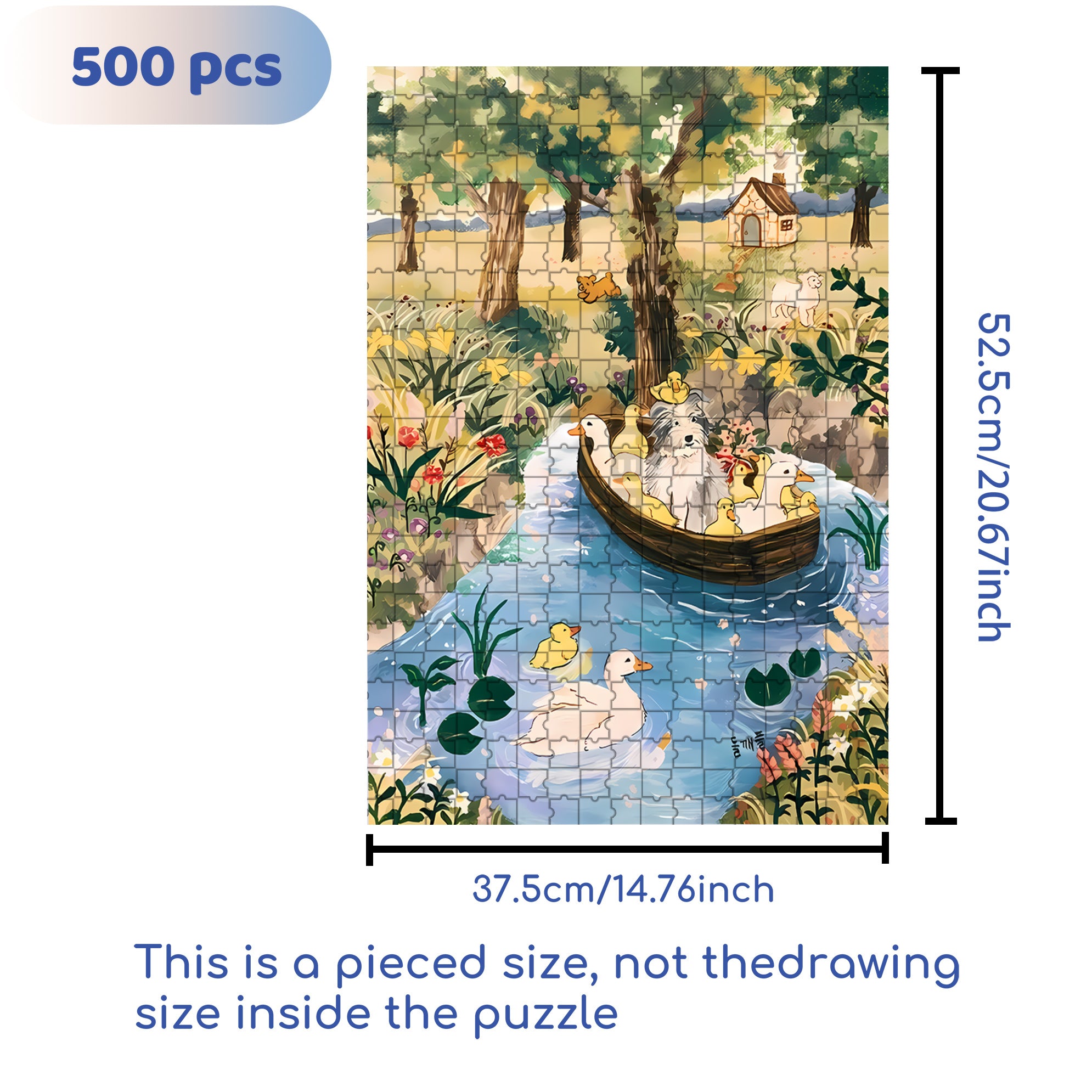 The Day A Dear Friend Visits Home 500pcs/1000pcs Jigsaw Puzzle, Scratch-Resistant, Interactive Family Game & Brain-Boosting DIY Decor, Perfect for Halloween, Christmas & New Year Gifts, Family Puzzle Game