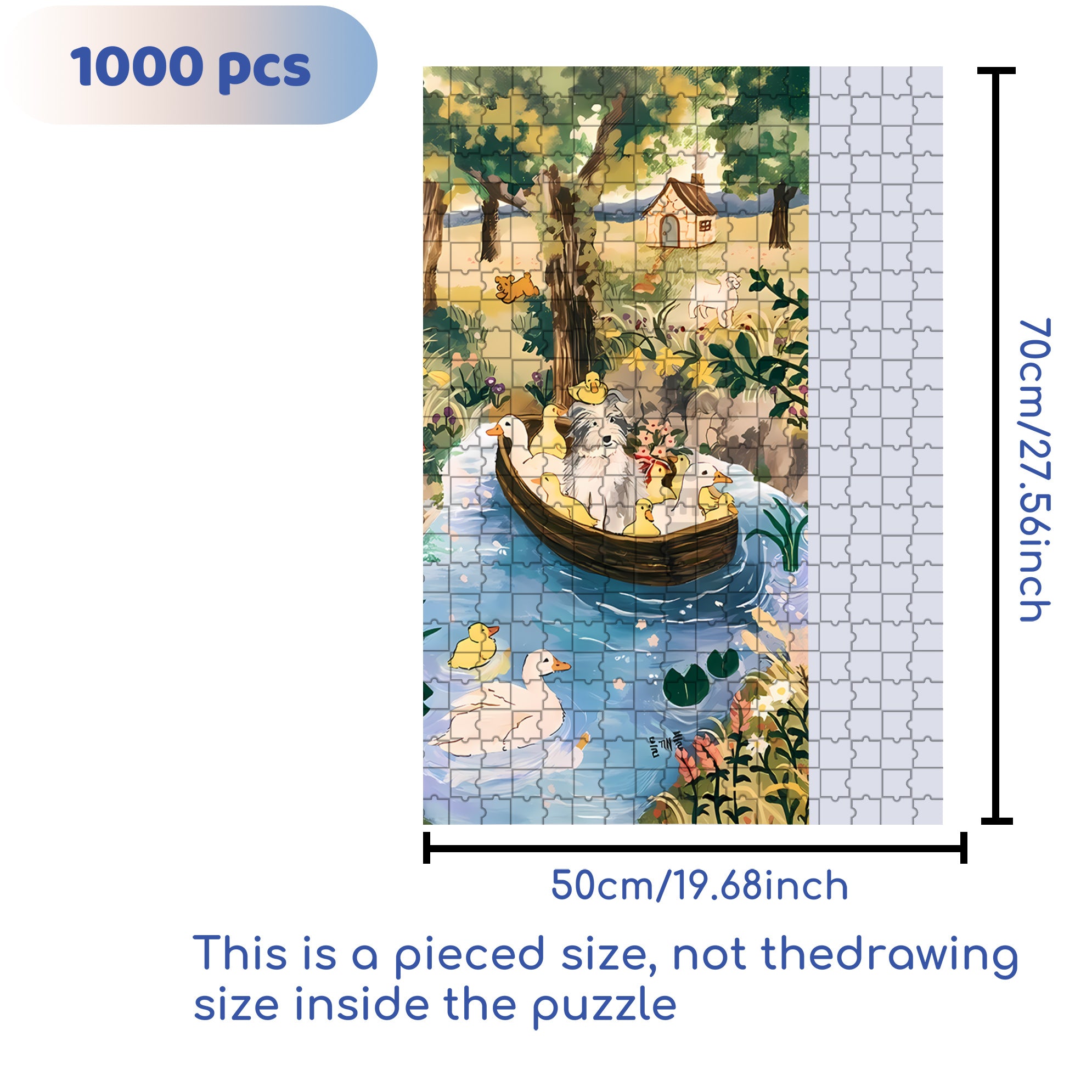 The Day A Dear Friend Visits Home 500pcs/1000pcs Jigsaw Puzzle, Scratch-Resistant, Interactive Family Game & Brain-Boosting DIY Decor, Perfect for Halloween, Christmas & New Year Gifts, Family Puzzle Game