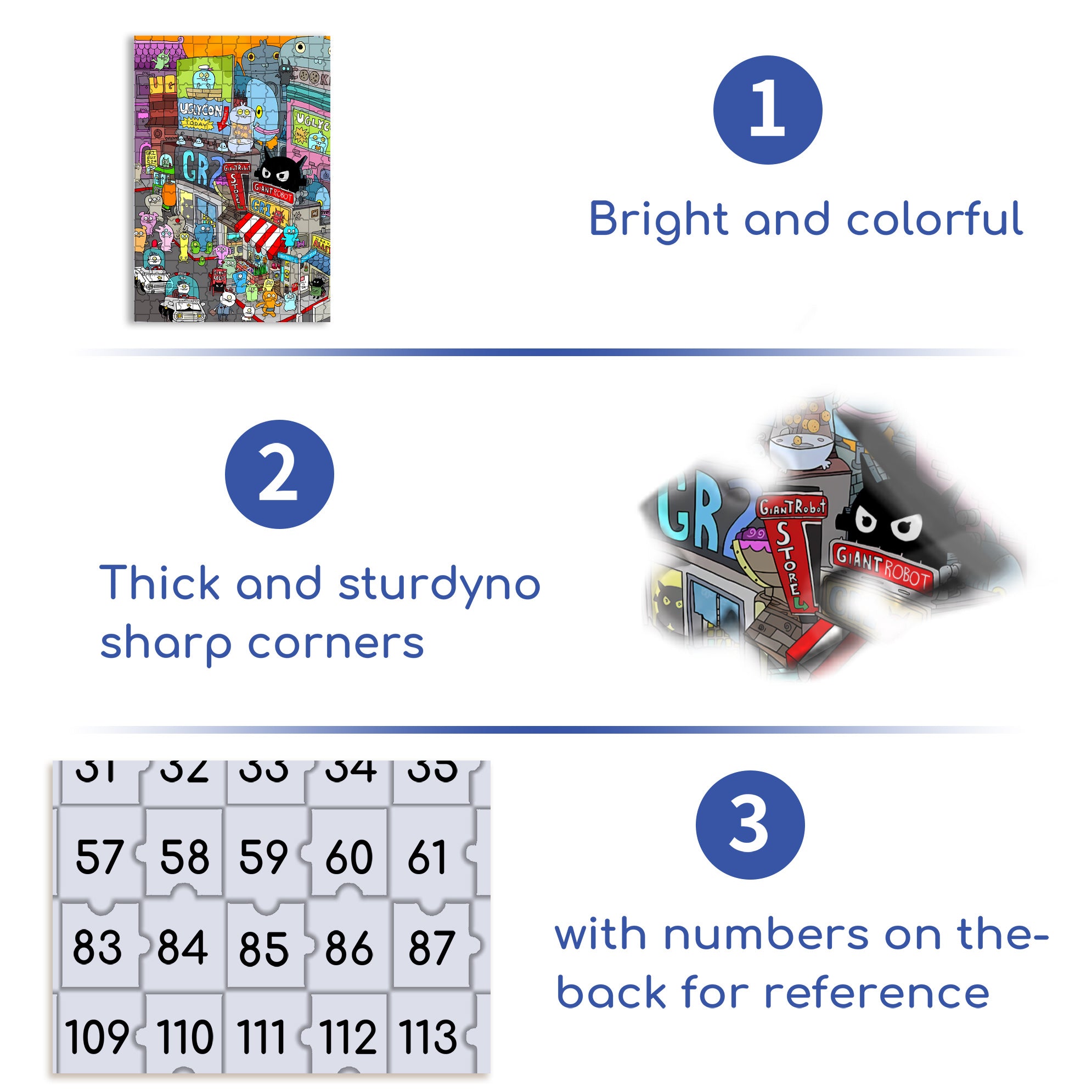 The Monsters 500pcs/1000pcs Jigsaw Puzzle, Scratch-Resistant, Interactive Family Game & Brain-Boosting DIY Decor, Perfect for Halloween, Christmas & New Year Gifts, Family Puzzle Game