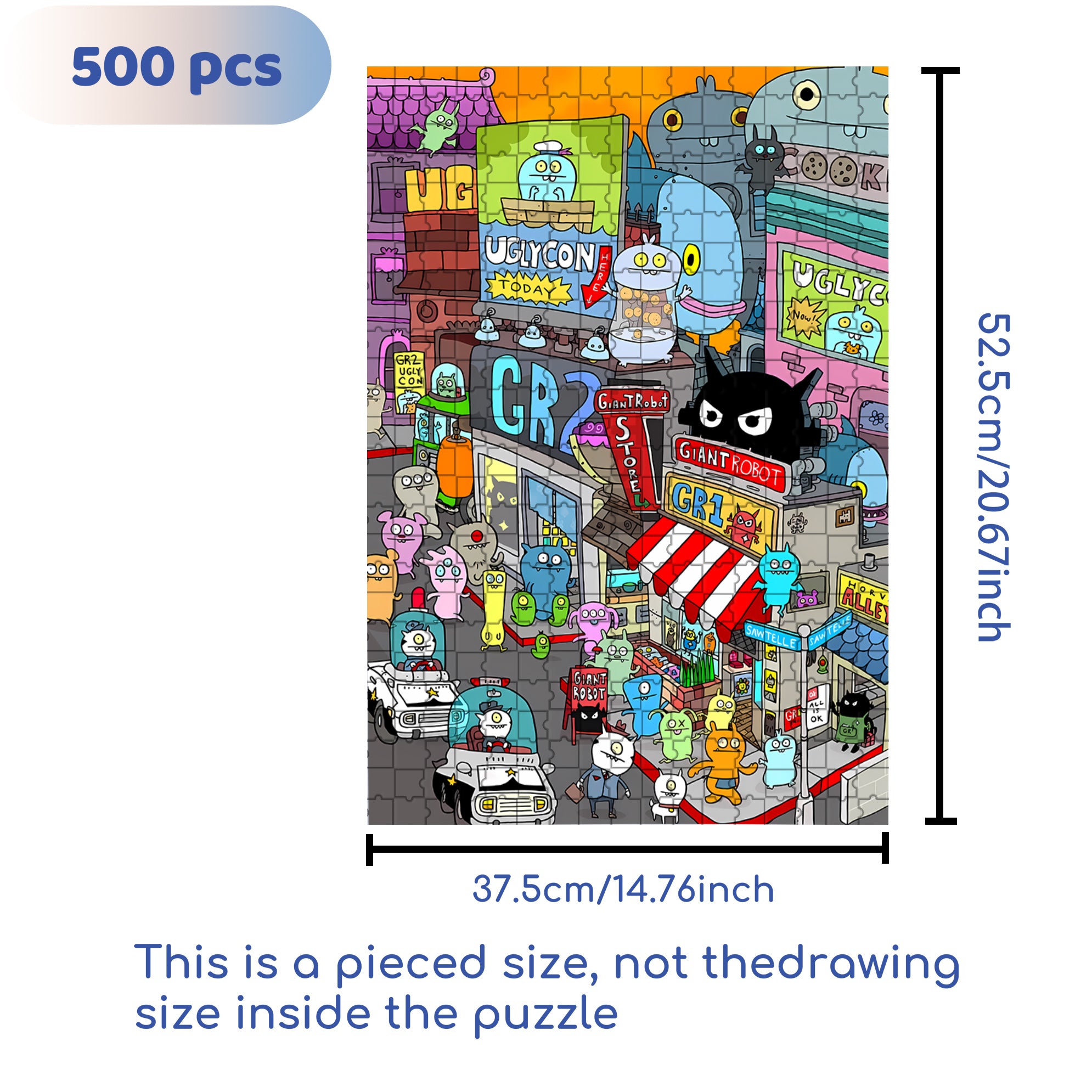 The Monsters 500pcs/1000pcs Jigsaw Puzzle, Scratch-Resistant, Interactive Family Game & Brain-Boosting DIY Decor, Perfect for Halloween, Christmas & New Year Gifts, Family Puzzle Game