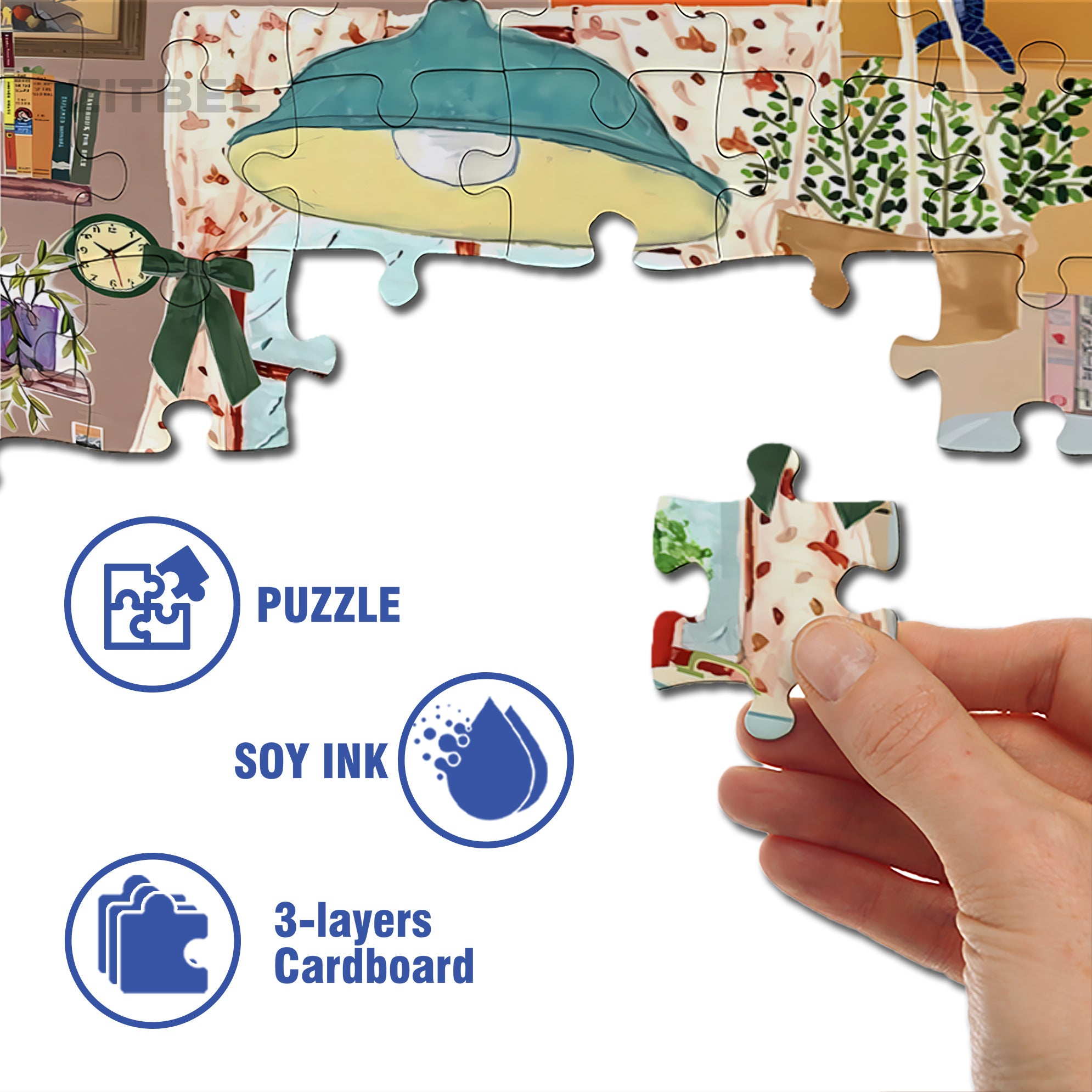 The Rainy Day 500pcs/1000pcs Jigsaw Puzzle, Scratch-Resistant, Interactive Family Game & Brain-Boosting DIY Decor, Perfect for Halloween, Christmas & New Year Gifts, Family Puzzle Game