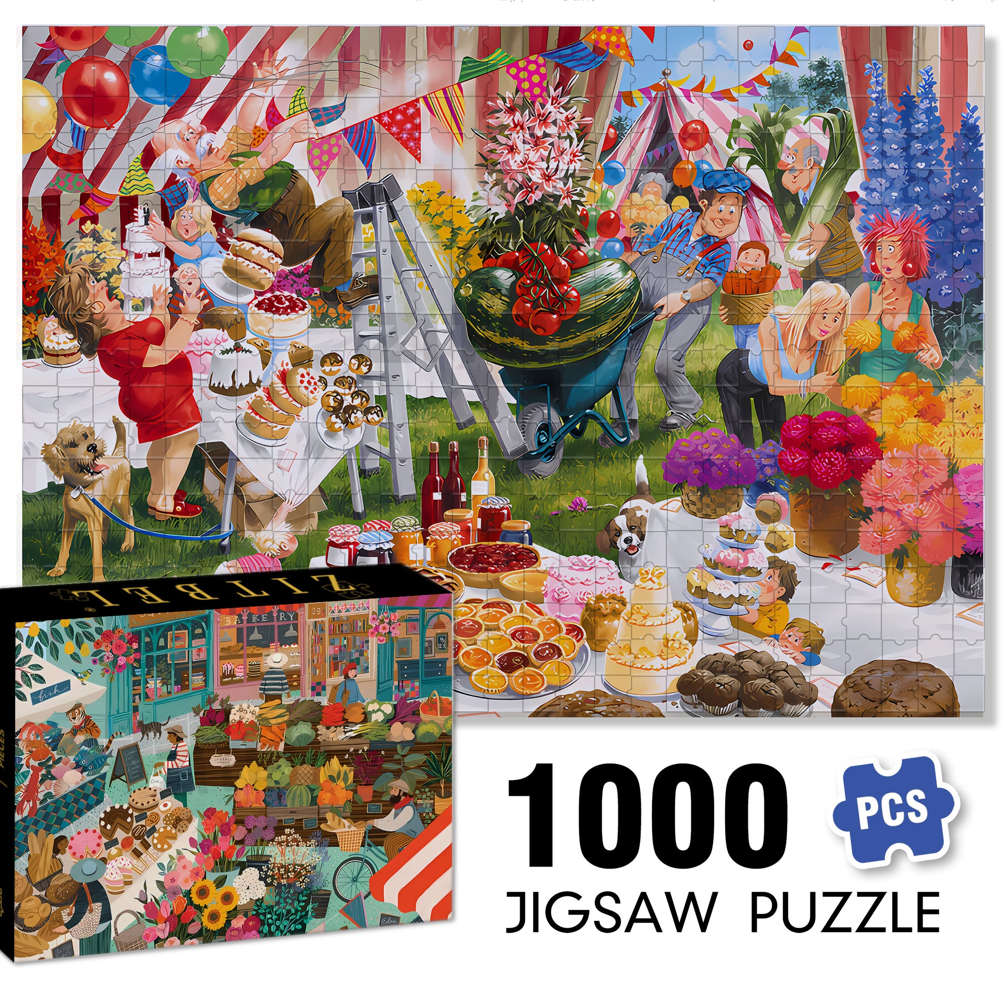 The Summer Show 500pcs/1000pcs Jigsaw Puzzle, Scratch-Resistant, Interactive Family Game & Brain-Boosting DIY Decor, Perfect for Halloween, Christmas & New Year Gifts, Family Puzzle Game