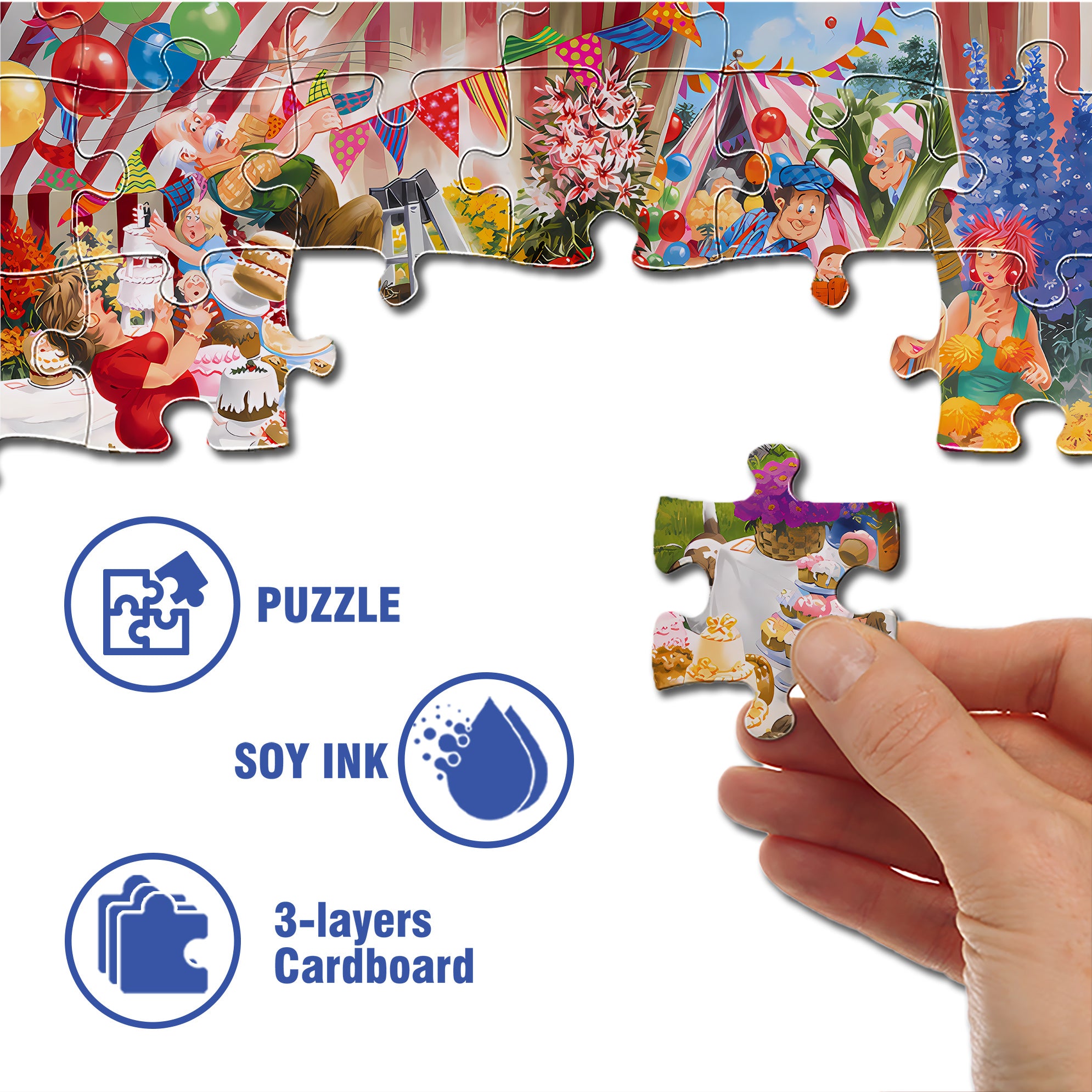 The Summer Show 500pcs/1000pcs Jigsaw Puzzle, Scratch-Resistant, Interactive Family Game & Brain-Boosting DIY Decor, Perfect for Halloween, Christmas & New Year Gifts, Family Puzzle Game