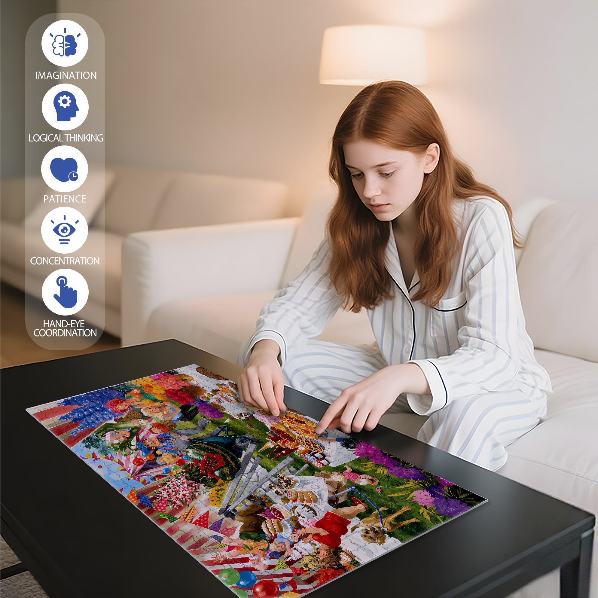 The Summer Show 500pcs/1000pcs Jigsaw Puzzle, Scratch-Resistant, Interactive Family Game & Brain-Boosting DIY Decor, Perfect for Halloween, Christmas & New Year Gifts, Family Puzzle Game