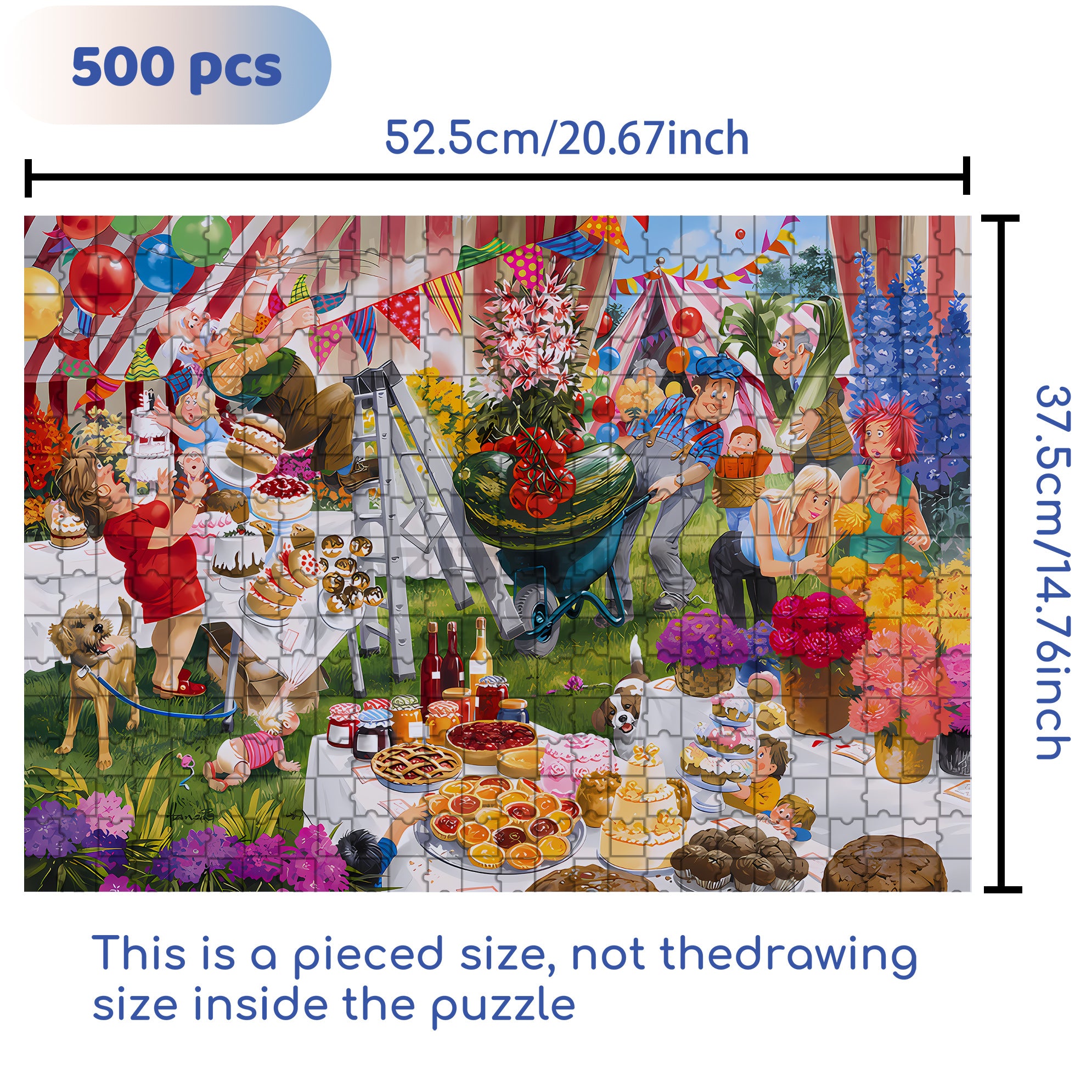 The Summer Show 500pcs/1000pcs Jigsaw Puzzle, Scratch-Resistant, Interactive Family Game & Brain-Boosting DIY Decor, Perfect for Halloween, Christmas & New Year Gifts, Family Puzzle Game