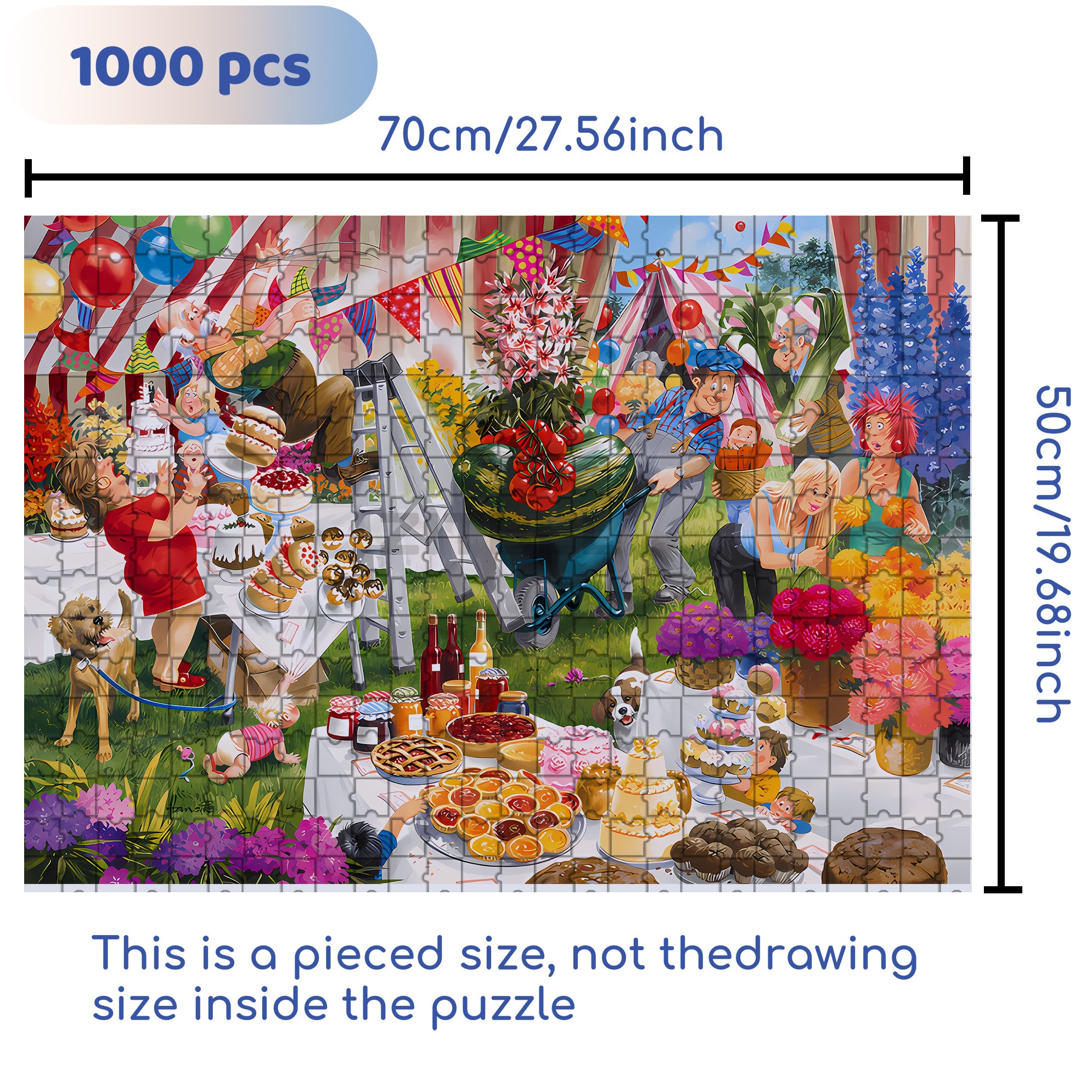 The Summer Show 500pcs/1000pcs Jigsaw Puzzle, Scratch-Resistant, Interactive Family Game & Brain-Boosting DIY Decor, Perfect for Halloween, Christmas & New Year Gifts, Family Puzzle Game