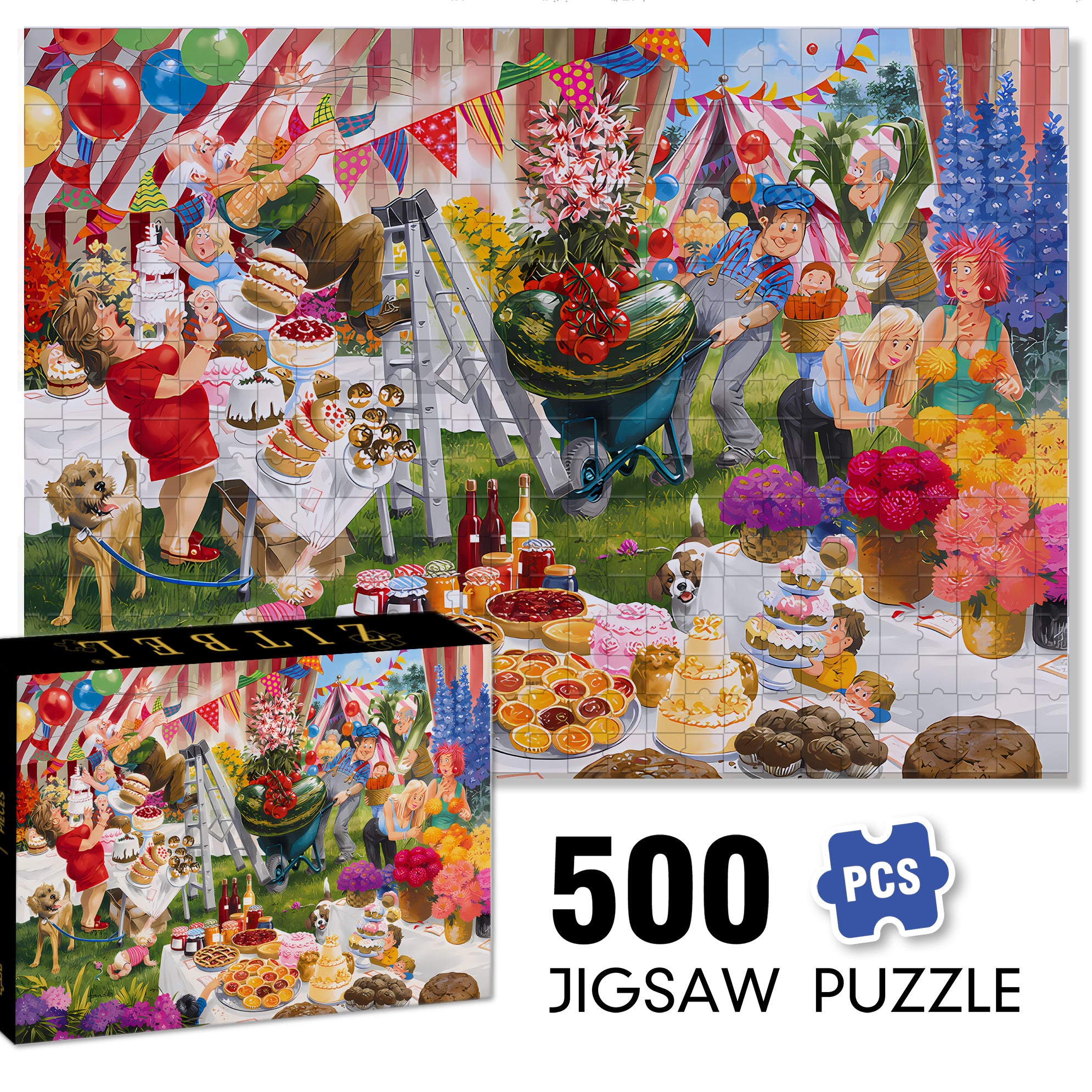 The Summer Show 500pcs/1000pcs Jigsaw Puzzle, Scratch-Resistant, Interactive Family Game & Brain-Boosting DIY Decor, Perfect for Halloween, Christmas & New Year Gifts, Family Puzzle Game