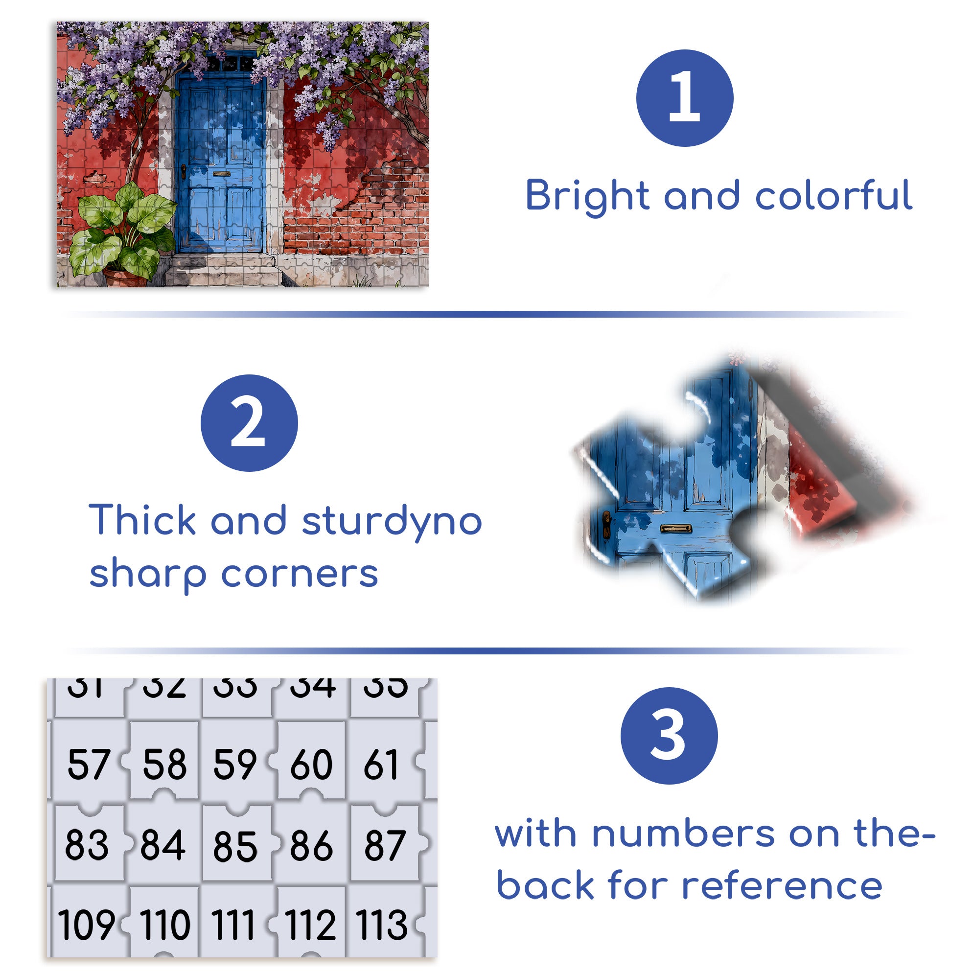 The Wisteria House 500pcs/1000pcs Jigsaw Puzzle, Scratch-Resistant, Interactive Family Game & Brain-Boosting DIY Decor, Perfect for Halloween, Christmas & New Year Gifts, Family Puzzle Game