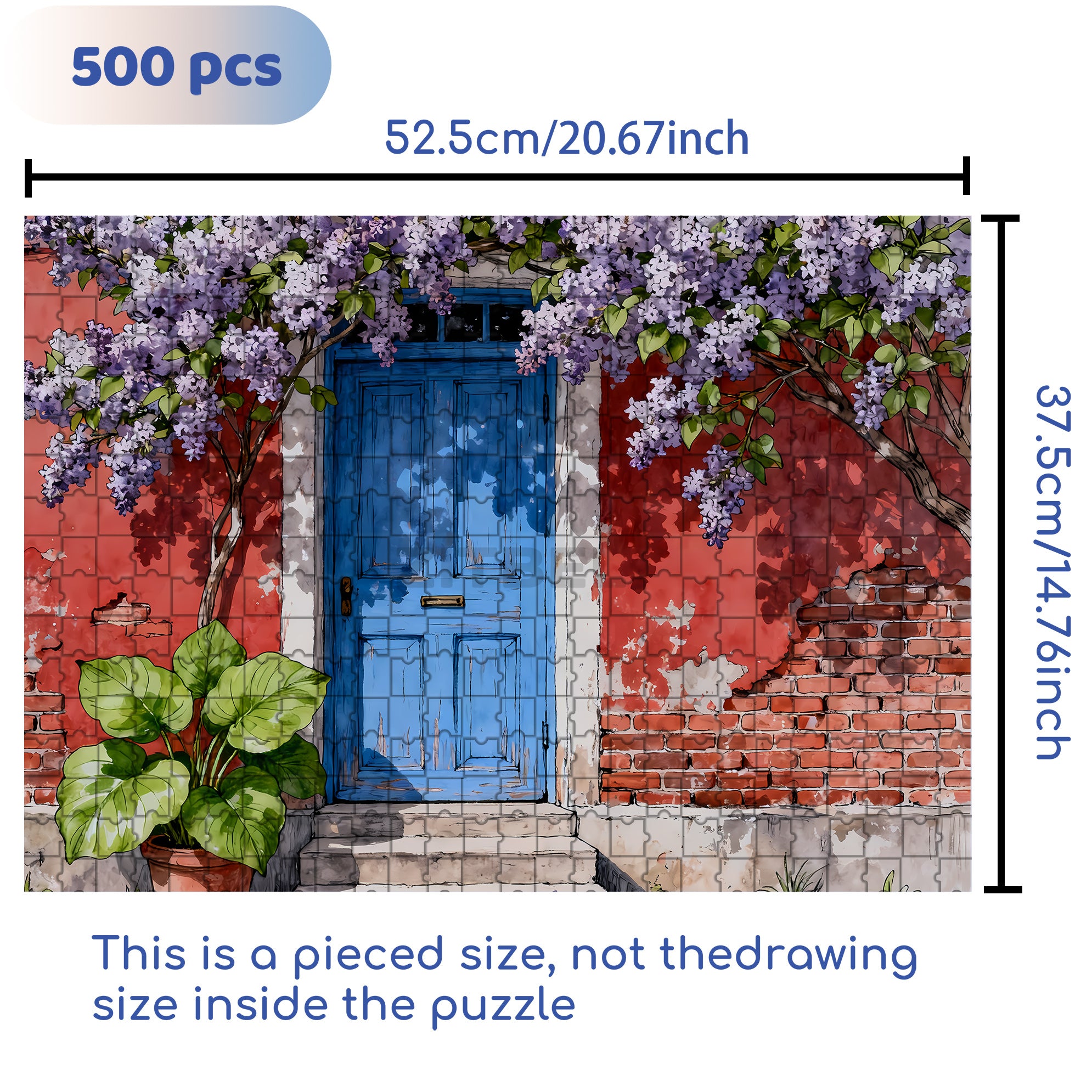 The Wisteria House 500pcs/1000pcs Jigsaw Puzzle, Scratch-Resistant, Interactive Family Game & Brain-Boosting DIY Decor, Perfect for Halloween, Christmas & New Year Gifts, Family Puzzle Game