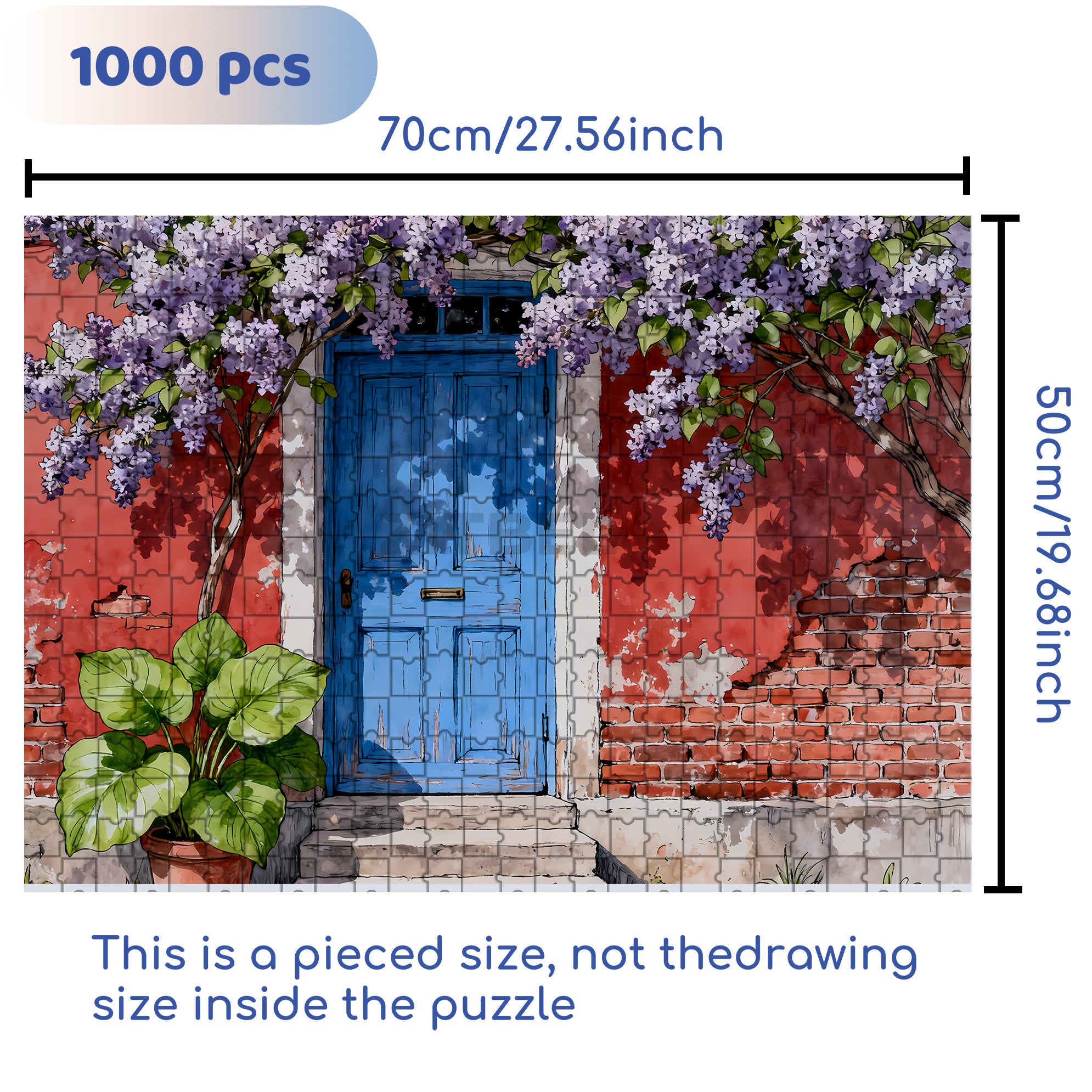 The Wisteria House 500pcs/1000pcs Jigsaw Puzzle, Scratch-Resistant, Interactive Family Game & Brain-Boosting DIY Decor, Perfect for Halloween, Christmas & New Year Gifts, Family Puzzle Game