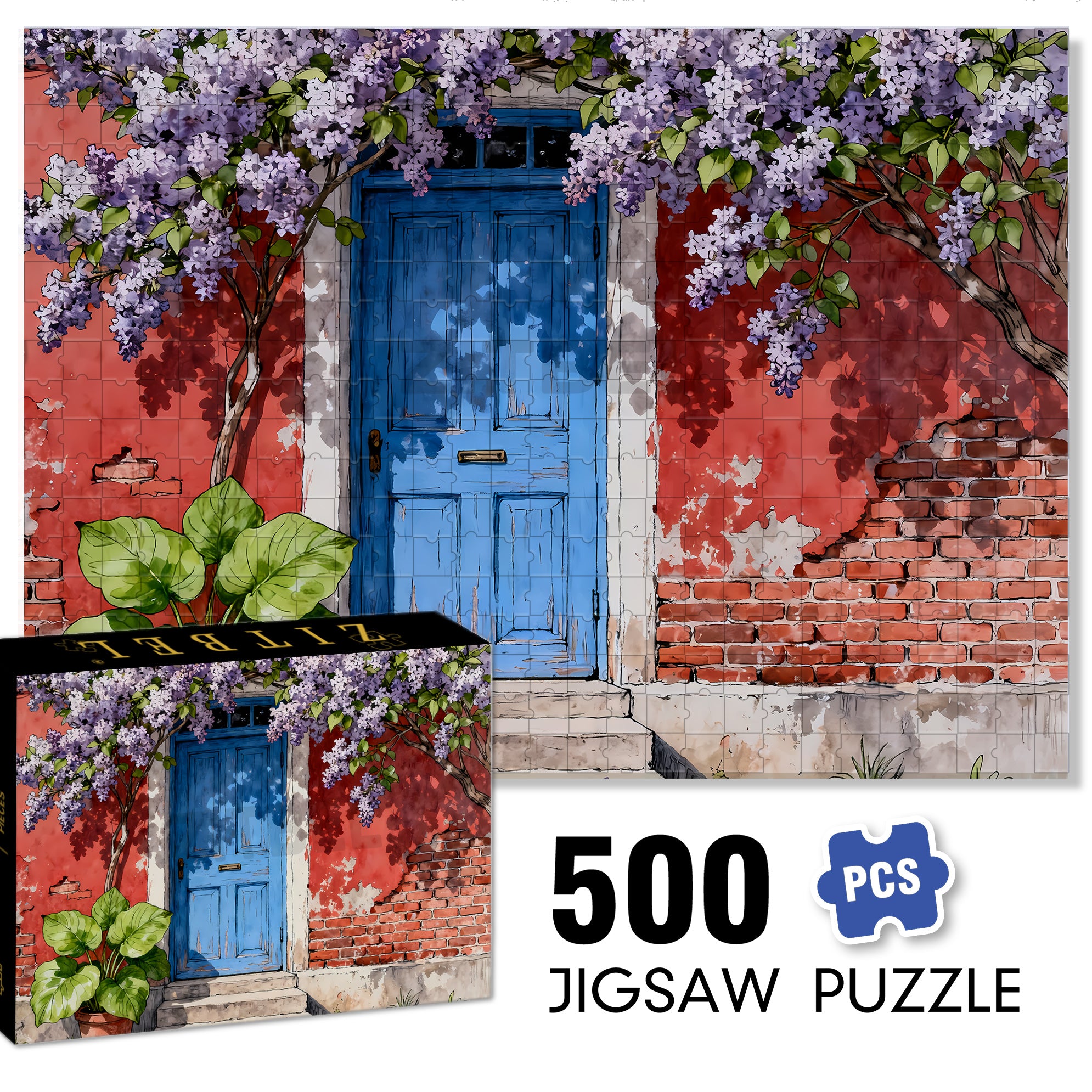 The Wisteria House 500pcs/1000pcs Jigsaw Puzzle, Scratch-Resistant, Interactive Family Game & Brain-Boosting DIY Decor, Perfect for Halloween, Christmas & New Year Gifts, Family Puzzle Game