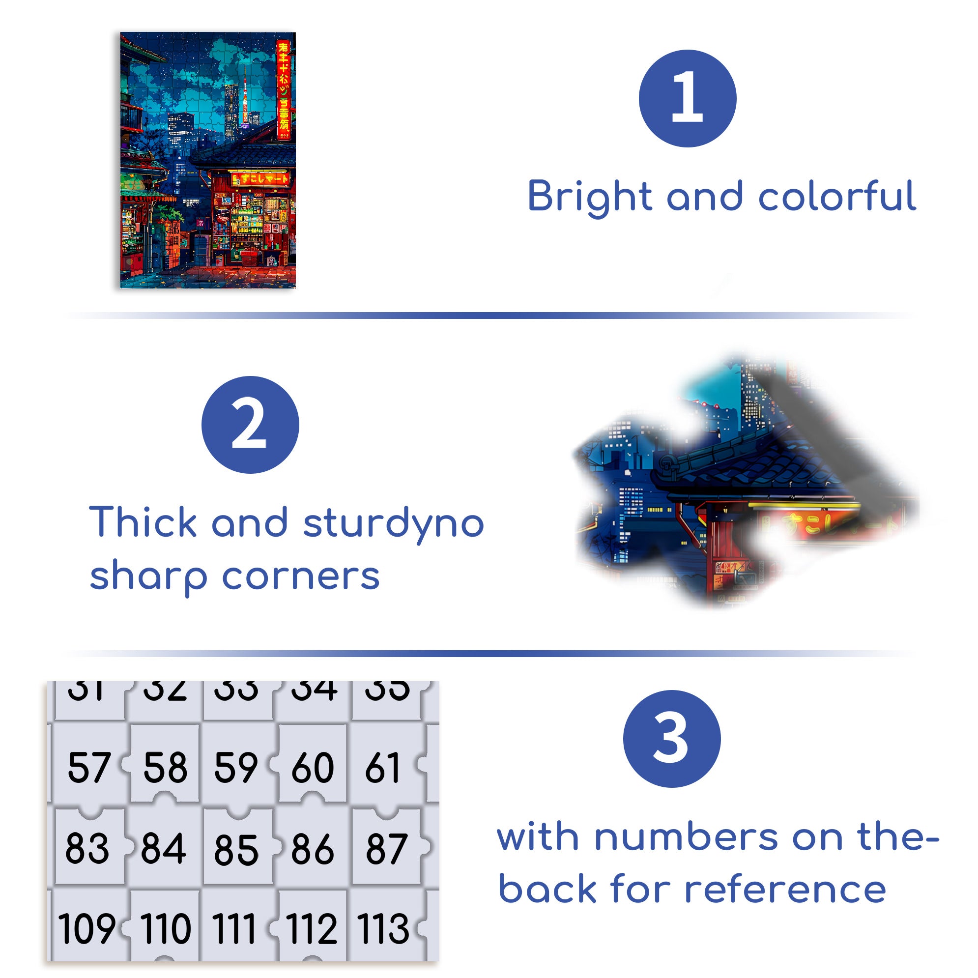 Tokyo 500pcs/1000pcs Jigsaw Puzzle, Scratch-Resistant, Interactive Family Game & Brain-Boosting DIY Decor, Perfect for Halloween, Christmas & New Year Gifts, Family Puzzle Game