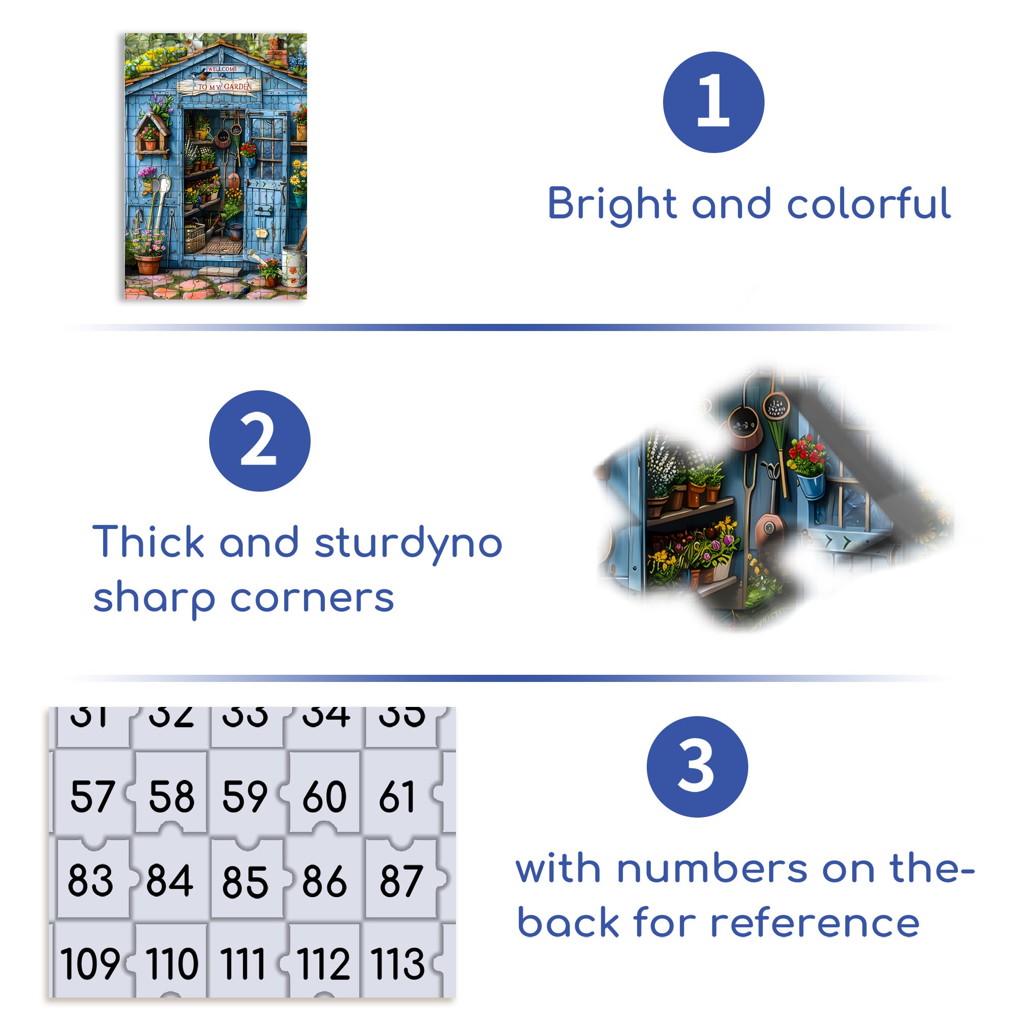 Tommy's Garden 500pcs/1000pcs Jigsaw Puzzle, Scratch-Resistant, Interactive Family Game & Brain-Boosting DIY Decor, Perfect for Halloween, Christmas & New Year Gifts, Family Puzzle Game