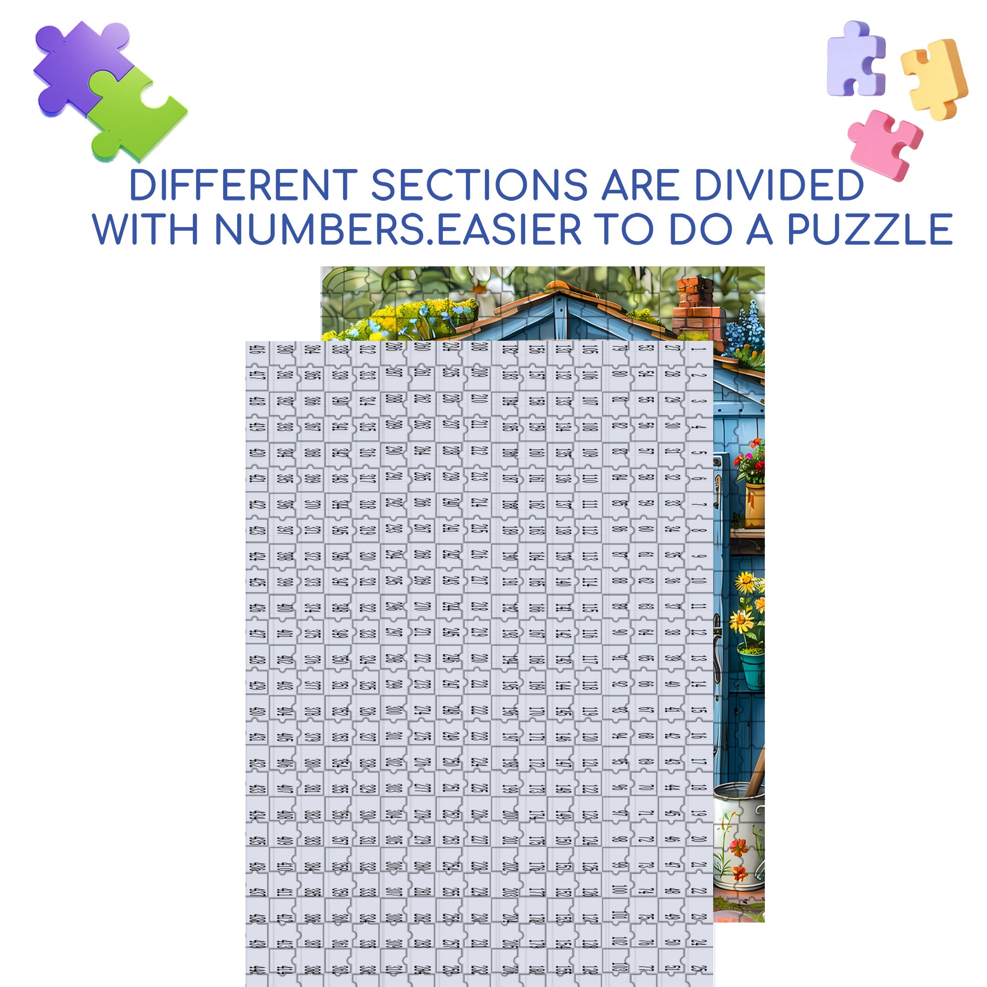 Tommy's Garden 500pcs/1000pcs Jigsaw Puzzle, Scratch-Resistant, Interactive Family Game & Brain-Boosting DIY Decor, Perfect for Halloween, Christmas & New Year Gifts, Family Puzzle Game