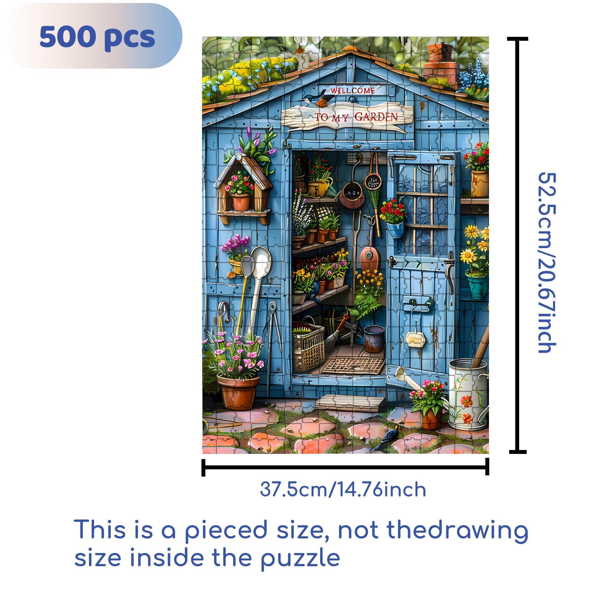 Tommy's Garden 500pcs/1000pcs Jigsaw Puzzle, Scratch-Resistant, Interactive Family Game & Brain-Boosting DIY Decor, Perfect for Halloween, Christmas & New Year Gifts, Family Puzzle Game