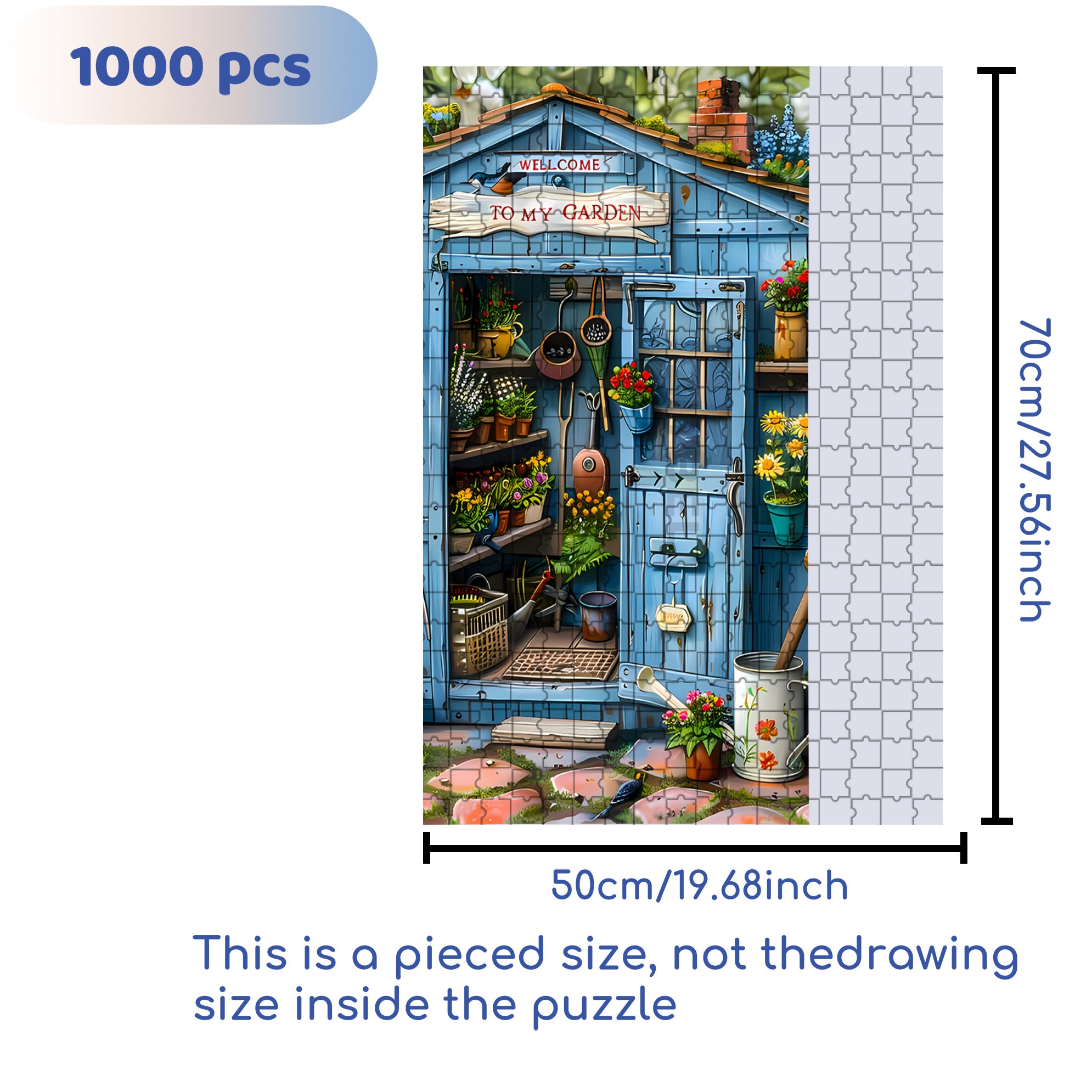 Tommy's Garden 500pcs/1000pcs Jigsaw Puzzle, Scratch-Resistant, Interactive Family Game & Brain-Boosting DIY Decor, Perfect for Halloween, Christmas & New Year Gifts, Family Puzzle Game