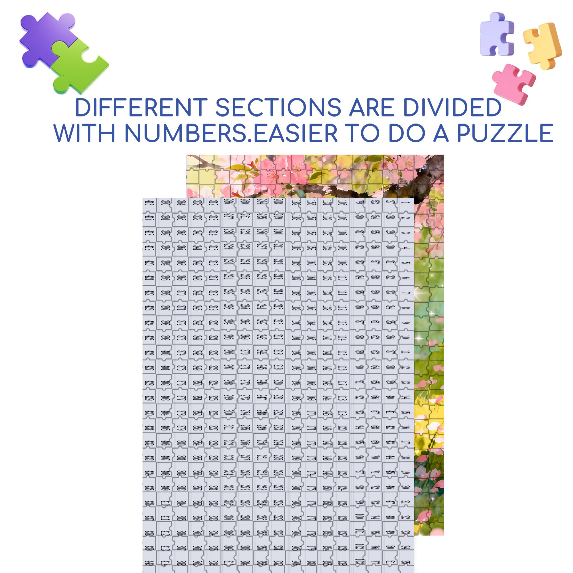 Under The Peach Blossom Tree 500pcs/1000pcs Jigsaw Puzzle, Scratch-Resistant, Interactive Family Game & Brain-Boosting DIY Decor, Perfect for Halloween, Christmas & New Year Gifts, Family Puzzle Game