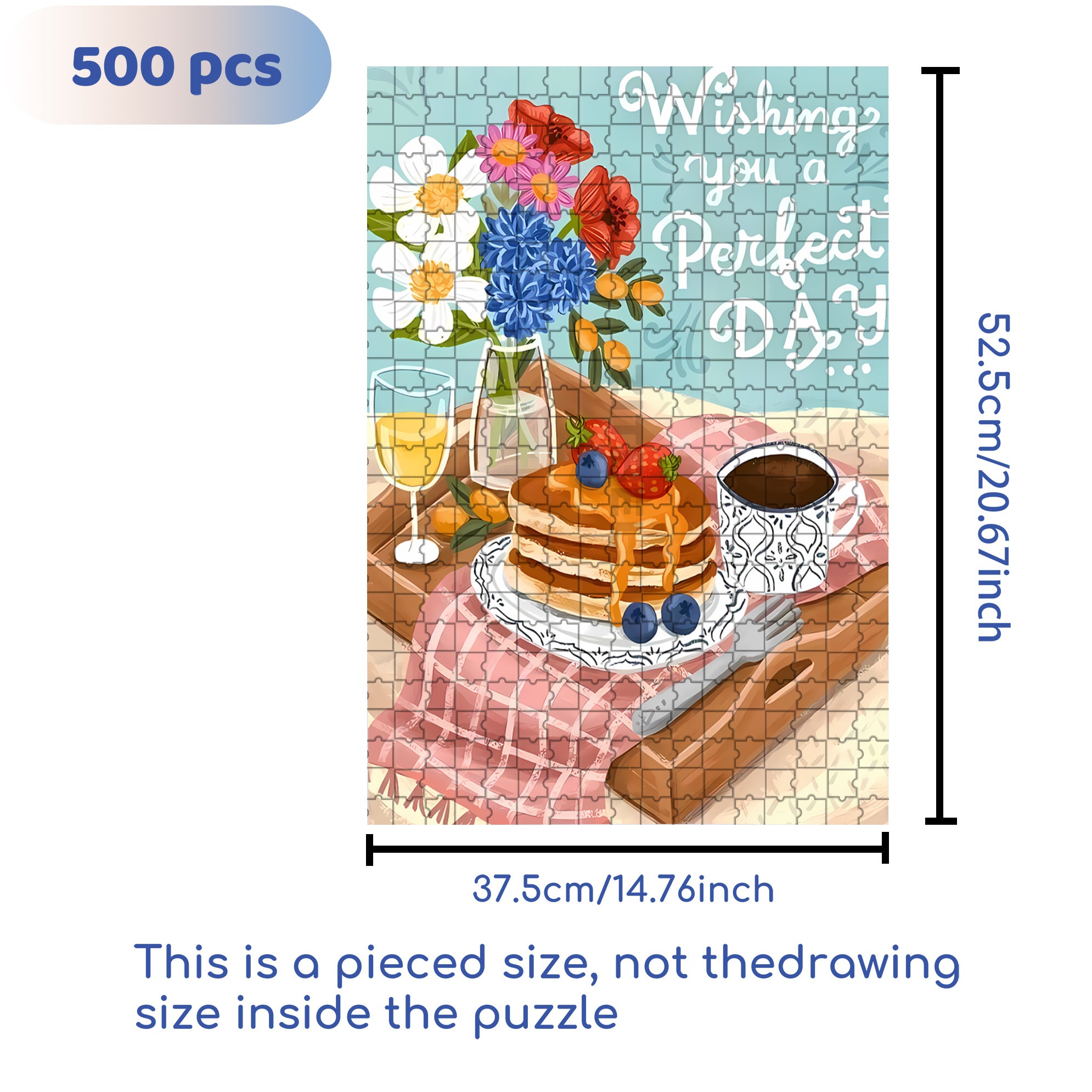 A Perfect Day 500pcs/1000pcs Jigsaw Puzzle, Scratch-Resistant, Interactive Family Game & Brain-Boosting DIY Decor, Perfect for Halloween, Christmas & New Year Gifts, Family Puzzle Game