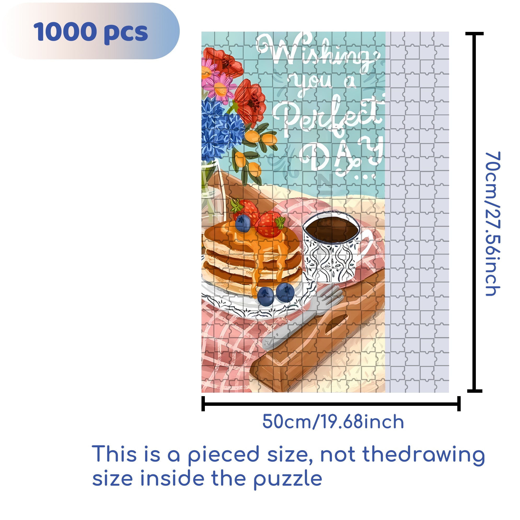 A Perfect Day 500pcs/1000pcs Jigsaw Puzzle, Scratch-Resistant, Interactive Family Game & Brain-Boosting DIY Decor, Perfect for Halloween, Christmas & New Year Gifts, Family Puzzle Game