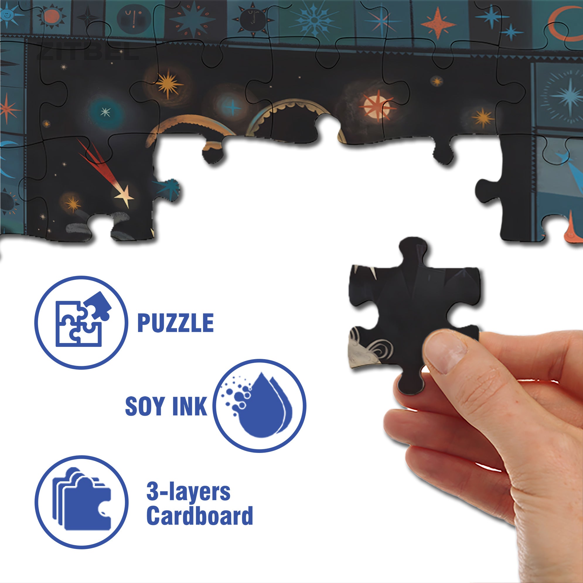 Ali Baba 500pcs/1000pcs Jigsaw Puzzle, Scratch-Resistant, Interactive Family Game & Brain-Boosting DIY Decor, Perfect for Halloween, Christmas & New Year Gifts, Family Puzzle Game