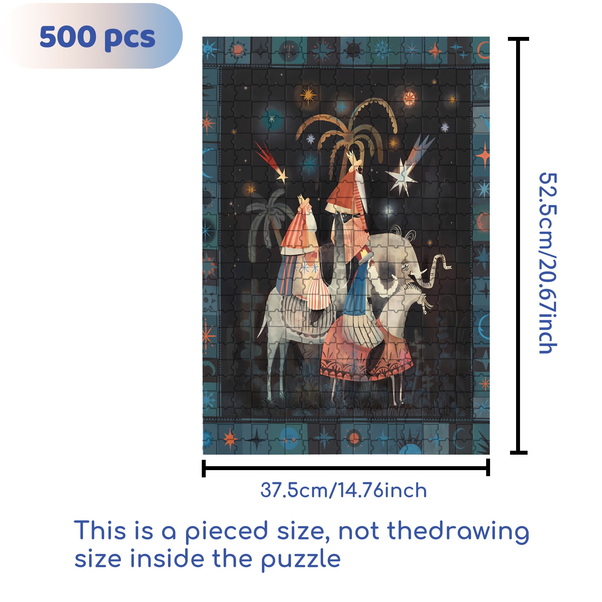 Ali Baba 500pcs/1000pcs Jigsaw Puzzle, Scratch-Resistant, Interactive Family Game & Brain-Boosting DIY Decor, Perfect for Halloween, Christmas & New Year Gifts, Family Puzzle Game