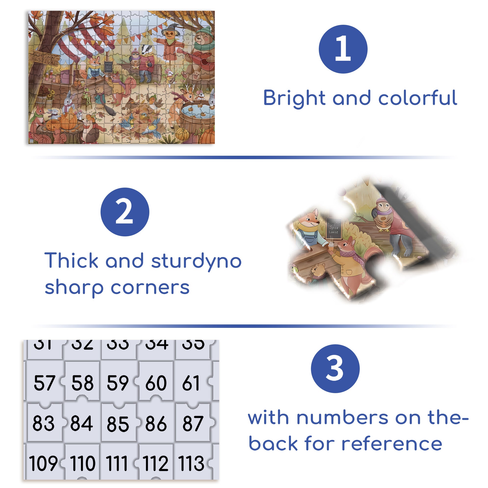 Autumn Festival 500pcs/1000pcs Jigsaw Puzzle, Scratch-Resistant, Interactive Family Game & Brain-Boosting DIY Decor, Perfect for Halloween, Christmas & New Year Gifts, Family Puzzle Game