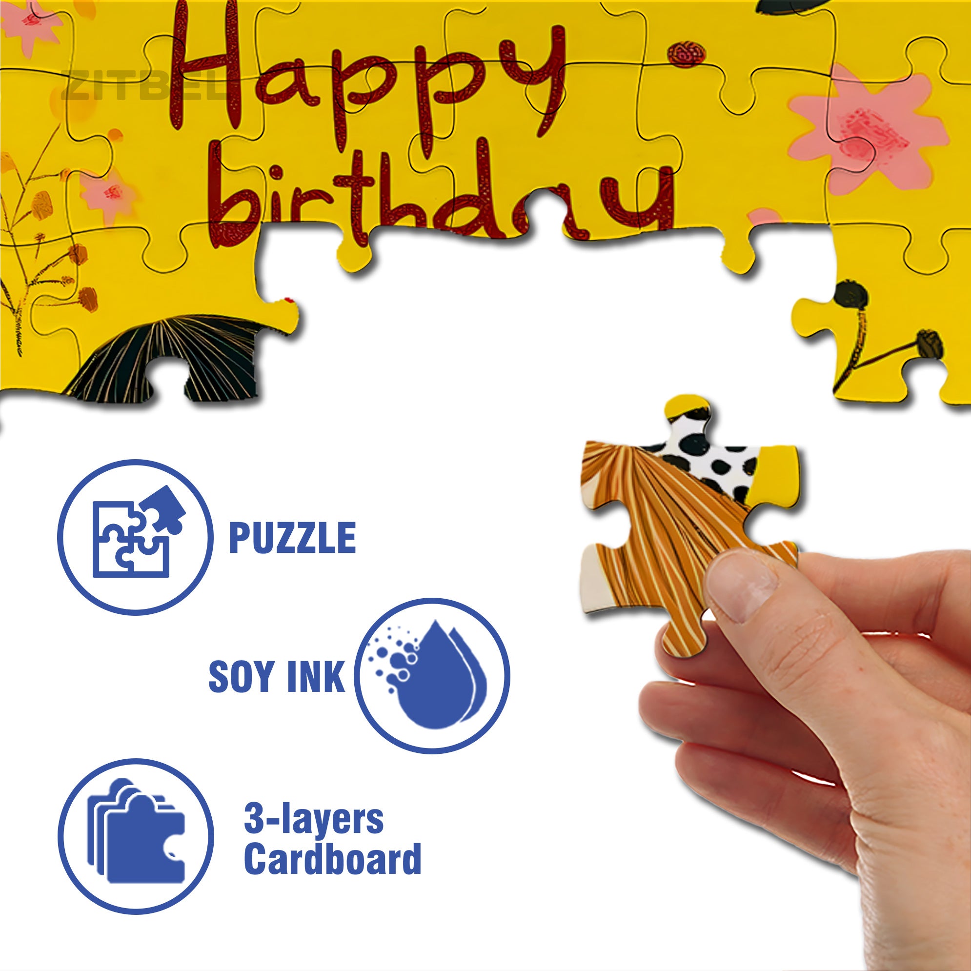 Birthday 500pcs/1000pcs Jigsaw Puzzle, Scratch-Resistant, Interactive Family Game & Brain-Boosting DIY Decor, Perfect for Halloween, Christmas & New Year Gifts, Family Puzzle Game
