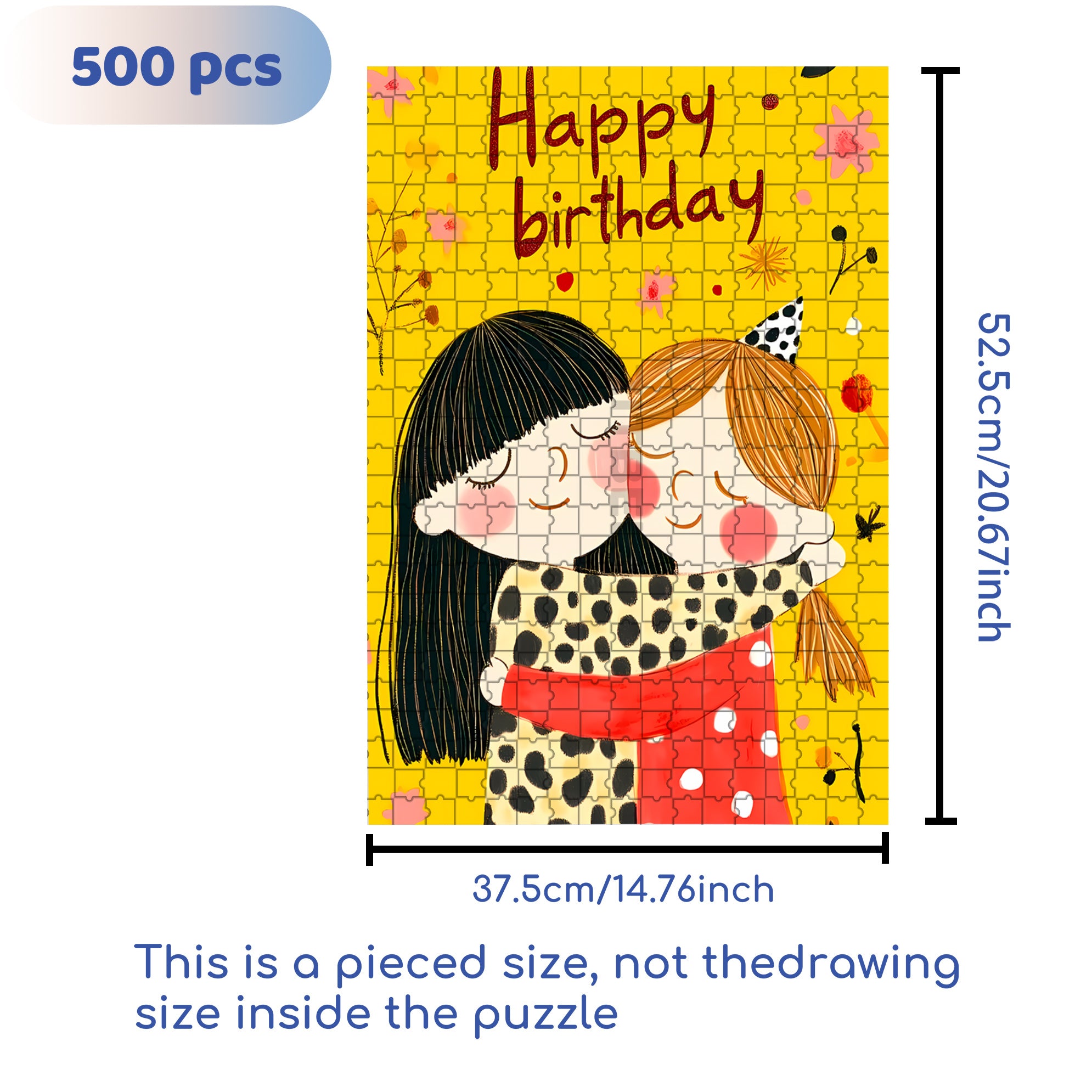 Birthday 500pcs/1000pcs Jigsaw Puzzle, Scratch-Resistant, Interactive Family Game & Brain-Boosting DIY Decor, Perfect for Halloween, Christmas & New Year Gifts, Family Puzzle Game