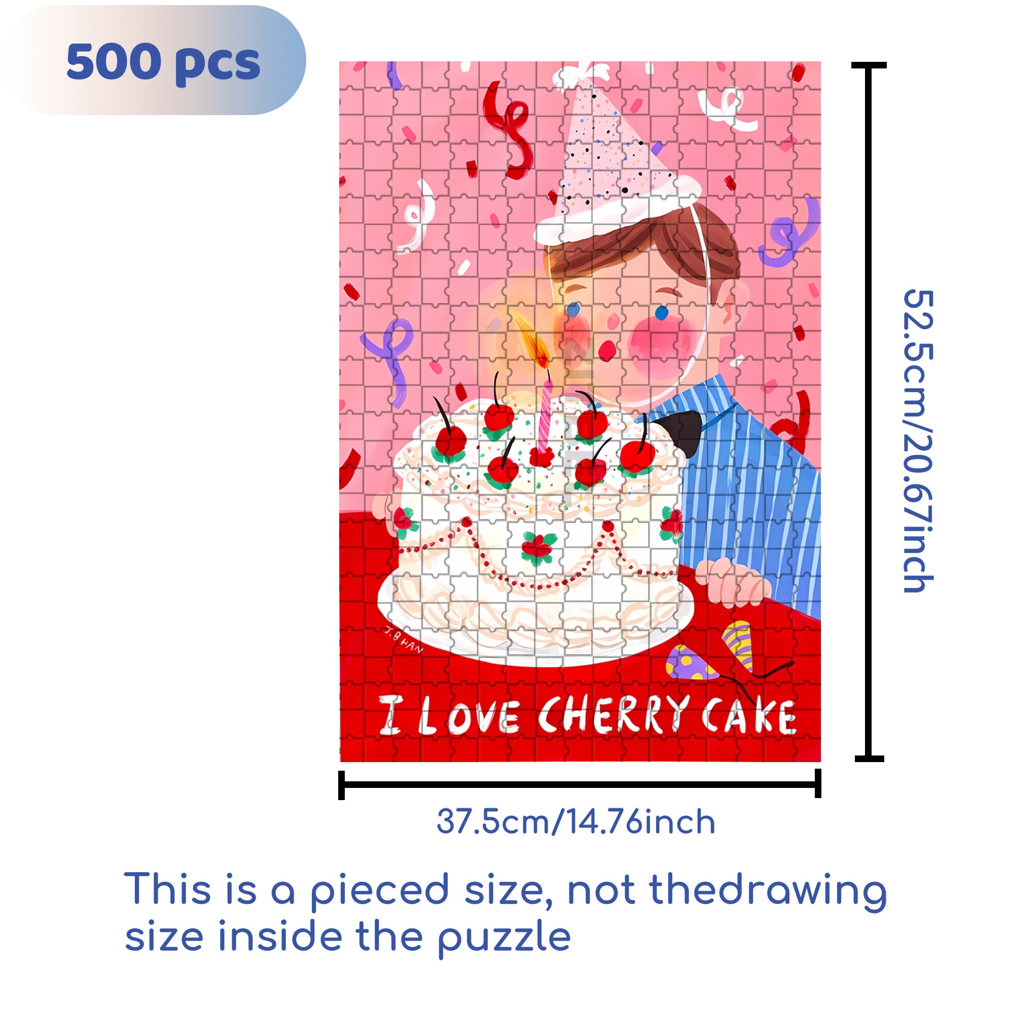 Blow Out Candles 500pcs/1000pcs Jigsaw Puzzle, Scratch-Resistant, Interactive Family Game & Brain-Boosting DIY Decor, Perfect for Halloween, Christmas & New Year Gifts, Family Puzzle Game
