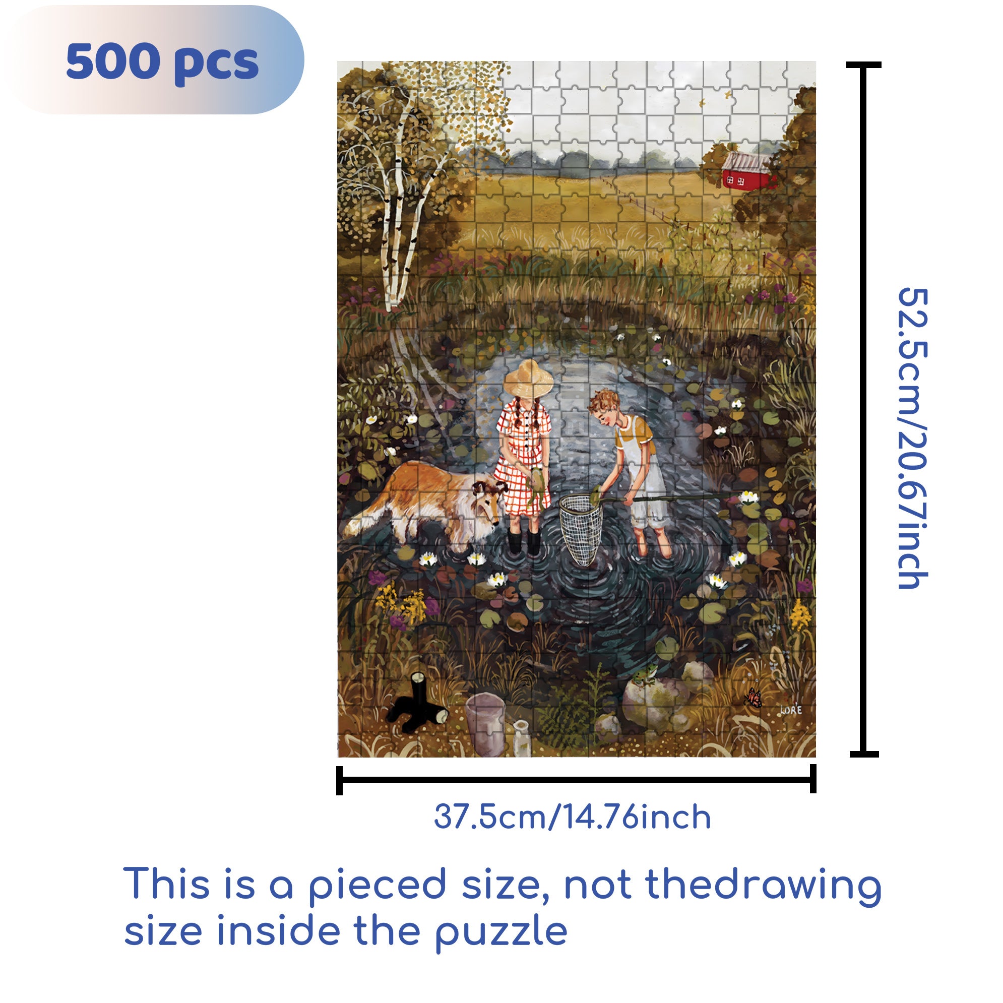 Catch Frogs 500pcs/1000pcs Jigsaw Puzzle, Scratch-Resistant, Interactive Family Game & Brain-Boosting DIY Decor, Perfect for Halloween, Christmas & New Year Gifts, Family Puzzle Game