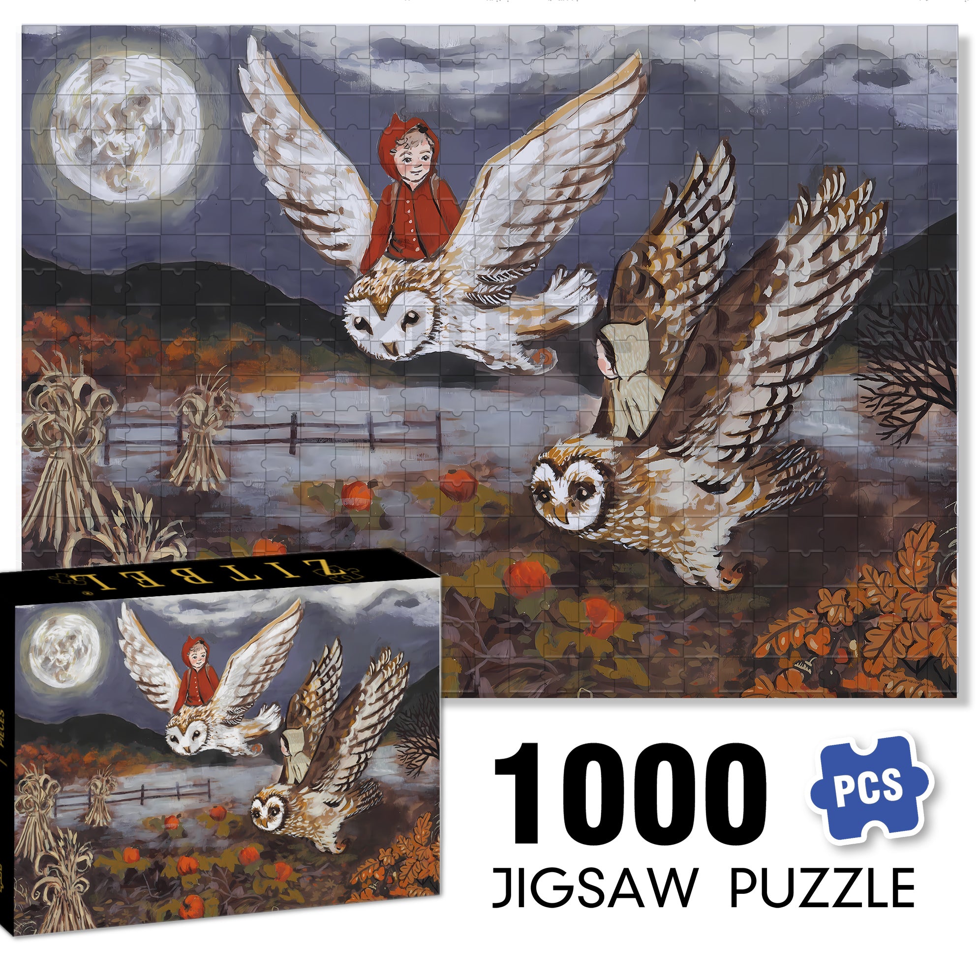 Dreamworld 500pcs/1000pcs Jigsaw Puzzle, Scratch-Resistant, Interactive Family Game & Brain-Boosting DIY Decor, Perfect for Halloween, Christmas & New Year Gifts, Family Puzzle Game