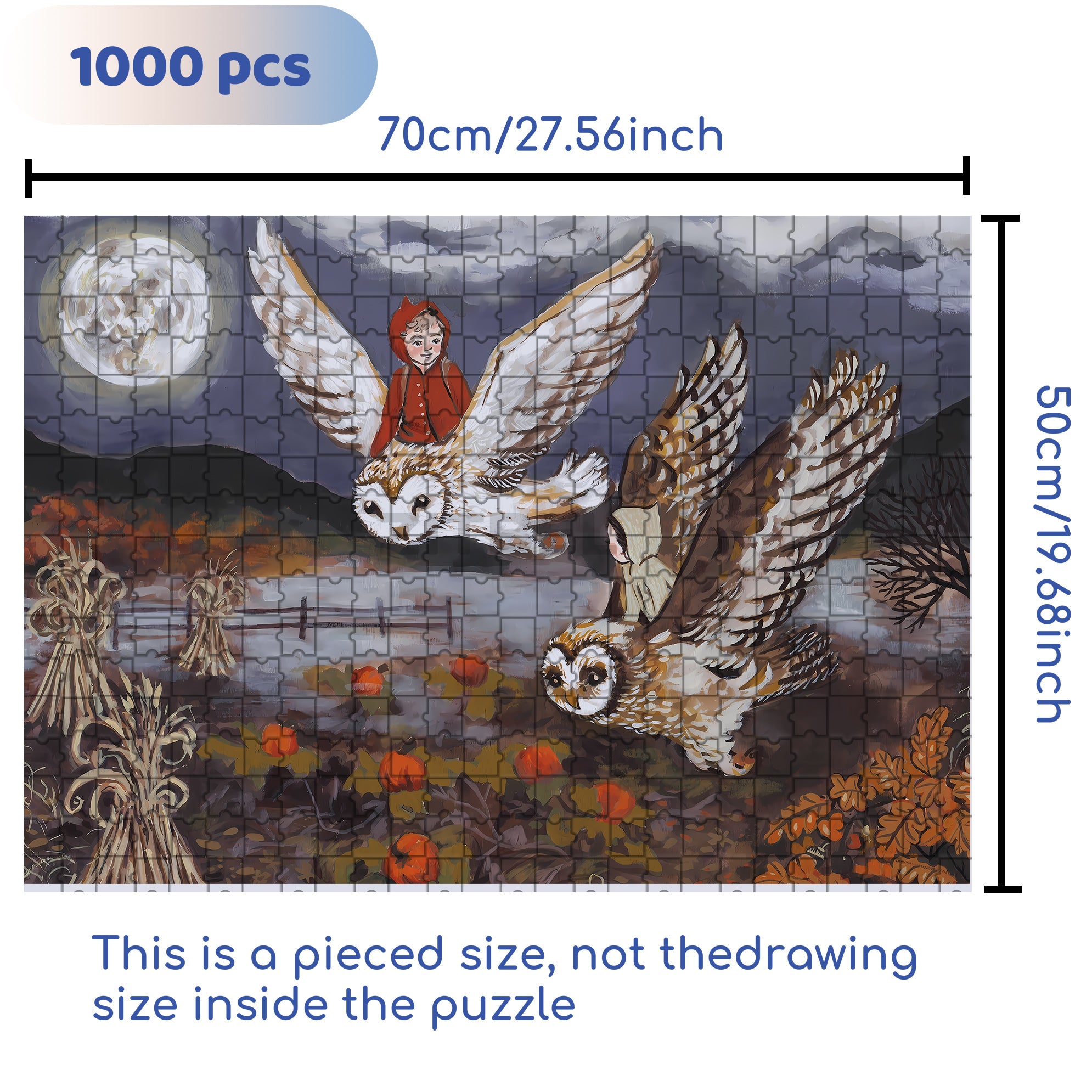Dreamworld 500pcs/1000pcs Jigsaw Puzzle, Scratch-Resistant, Interactive Family Game & Brain-Boosting DIY Decor, Perfect for Halloween, Christmas & New Year Gifts, Family Puzzle Game