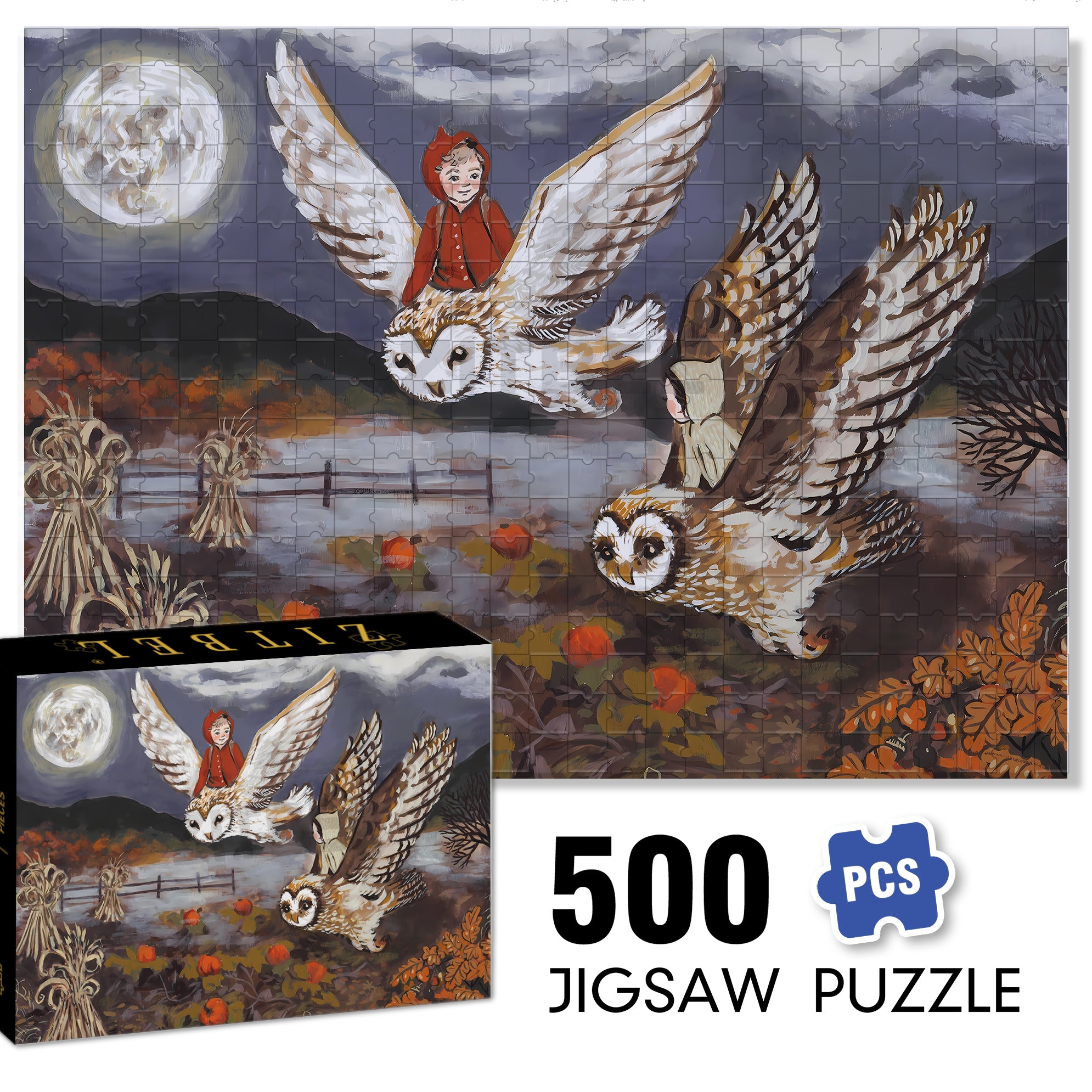Dreamworld 500pcs/1000pcs Jigsaw Puzzle, Scratch-Resistant, Interactive Family Game & Brain-Boosting DIY Decor, Perfect for Halloween, Christmas & New Year Gifts, Family Puzzle Game