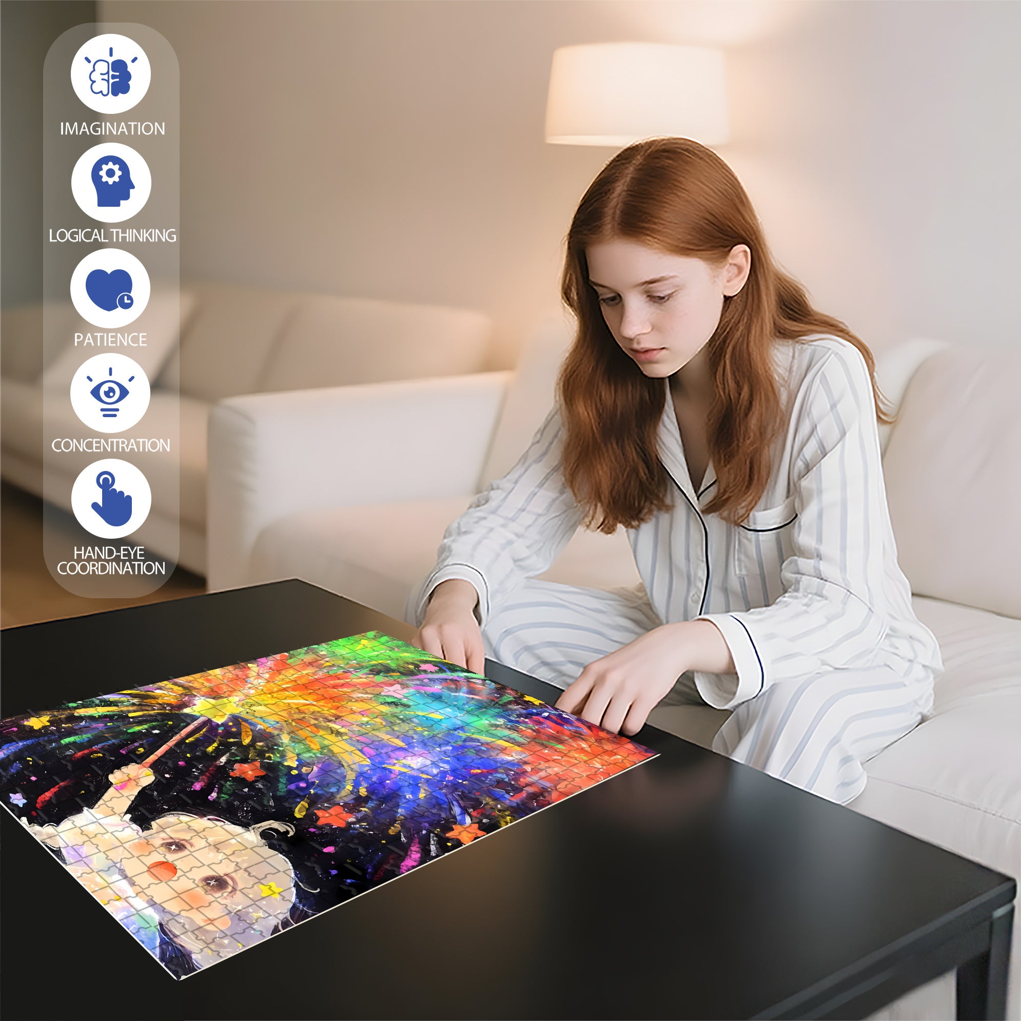 Fairy Stick 500pcs/1000pcs Jigsaw Puzzle, Scratch-Resistant, Interactive Family Game & Brain-Boosting DIY Decor, Perfect for Halloween, Christmas & New Year Gifts, Family Puzzle Game