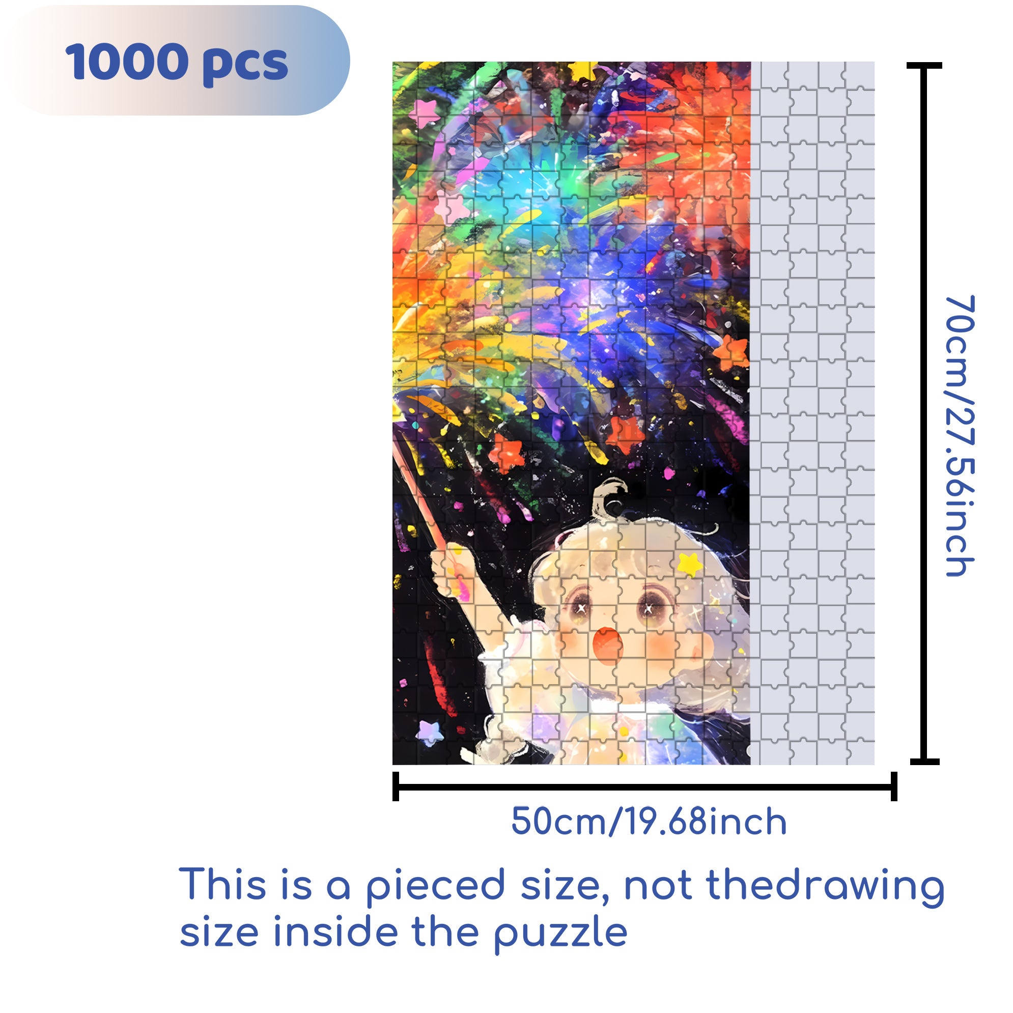 Fairy Stick 500pcs/1000pcs Jigsaw Puzzle, Scratch-Resistant, Interactive Family Game & Brain-Boosting DIY Decor, Perfect for Halloween, Christmas & New Year Gifts, Family Puzzle Game