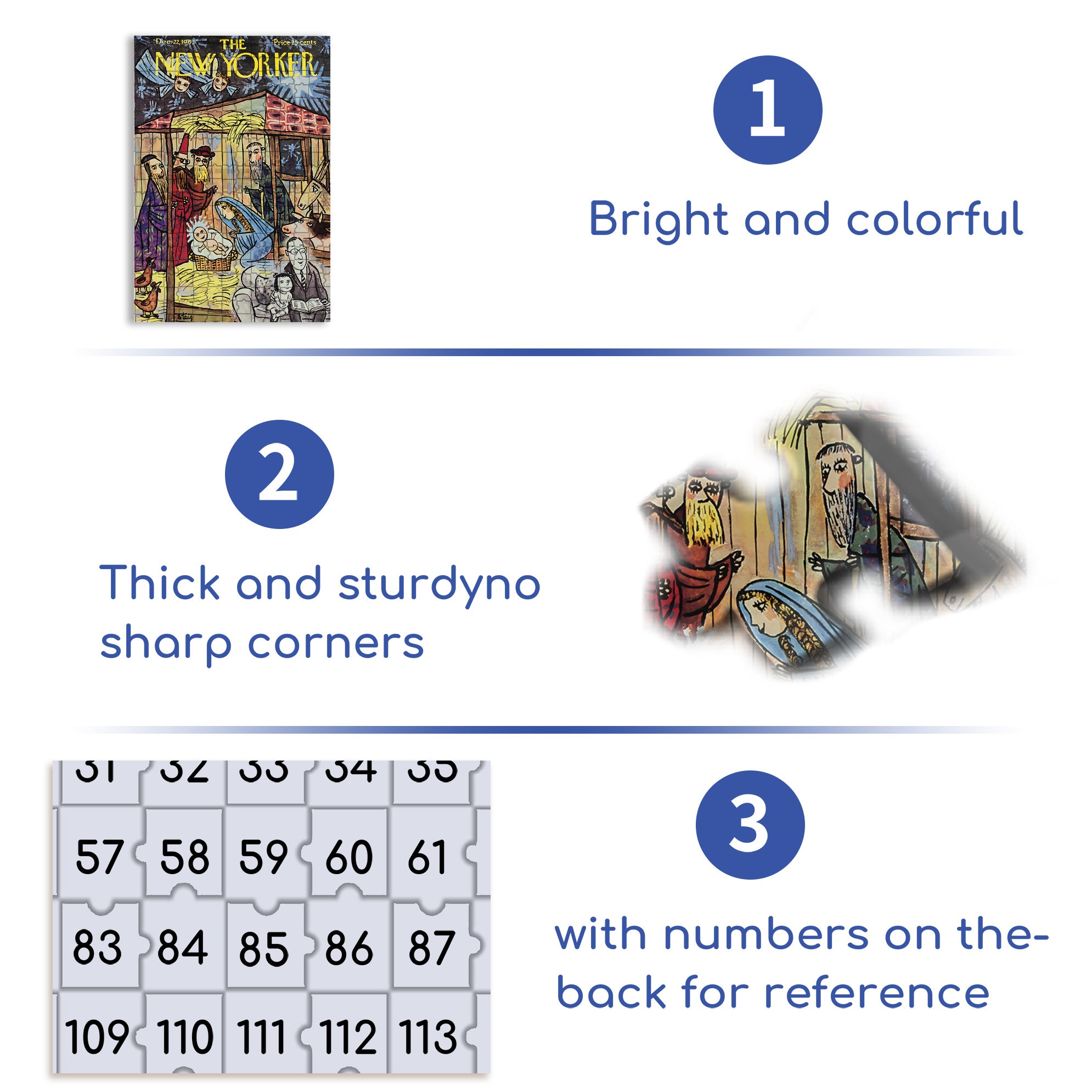 First Noel 500pcs/1000pcs Jigsaw Puzzle, Scratch-Resistant, Interactive Family Game & Brain-Boosting DIY Decor, Perfect for Halloween, Christmas & New Year Gifts, Family Puzzle Game