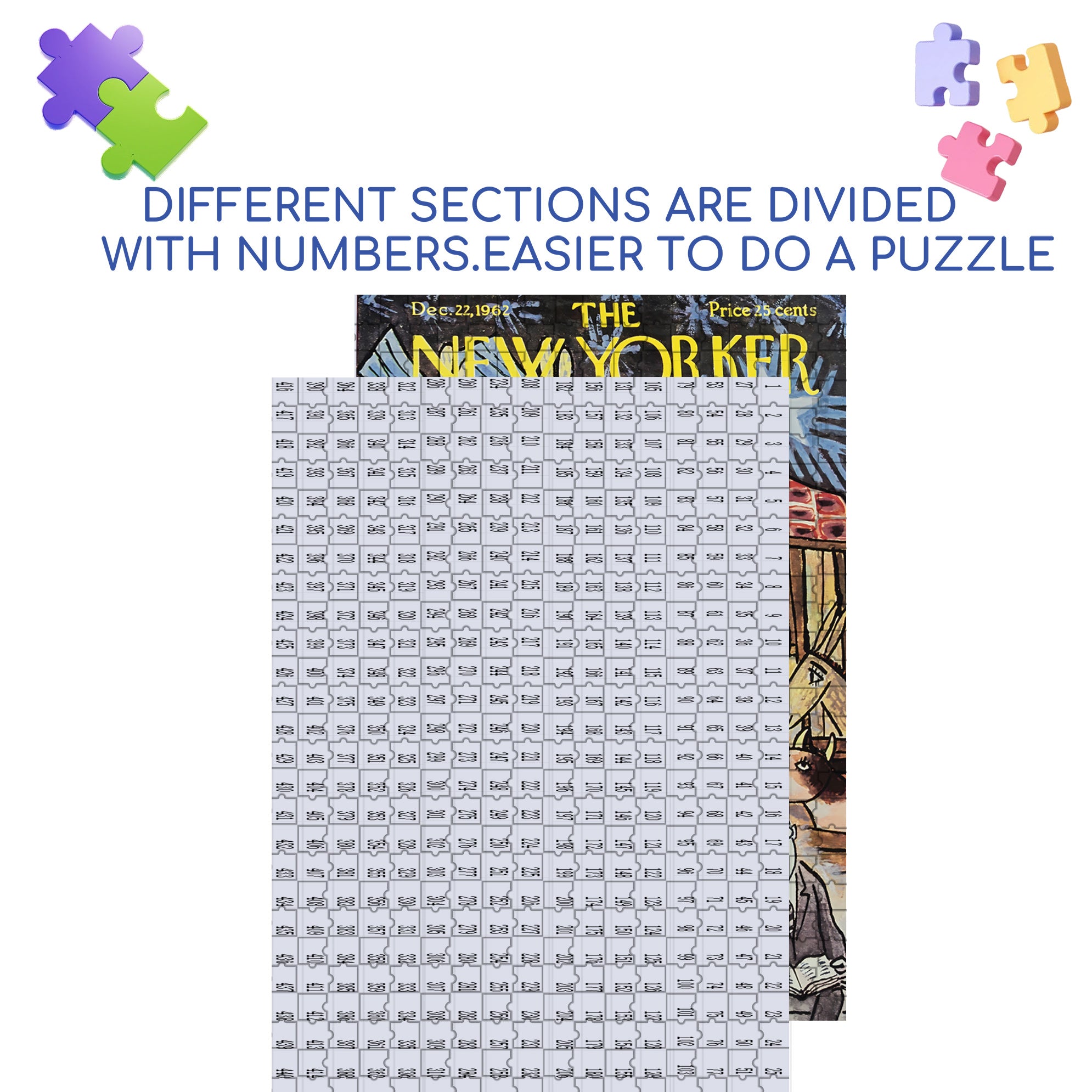 First Noel 500pcs/1000pcs Jigsaw Puzzle, Scratch-Resistant, Interactive Family Game & Brain-Boosting DIY Decor, Perfect for Halloween, Christmas & New Year Gifts, Family Puzzle Game