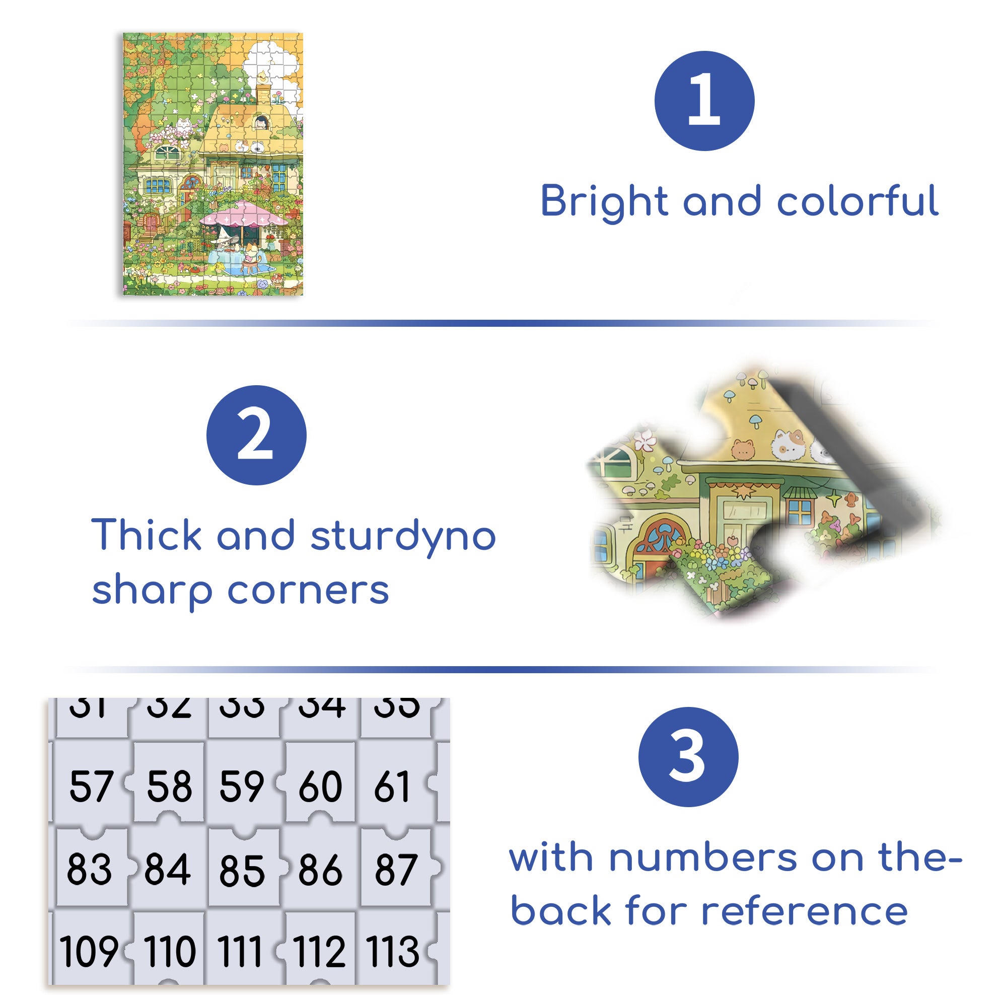 Flower House 500pcs/1000pcs Jigsaw Puzzle, Scratch-Resistant, Interactive Family Game & Brain-Boosting DIY Decor, Perfect for Halloween, Christmas & New Year Gifts, Family Puzzle Game