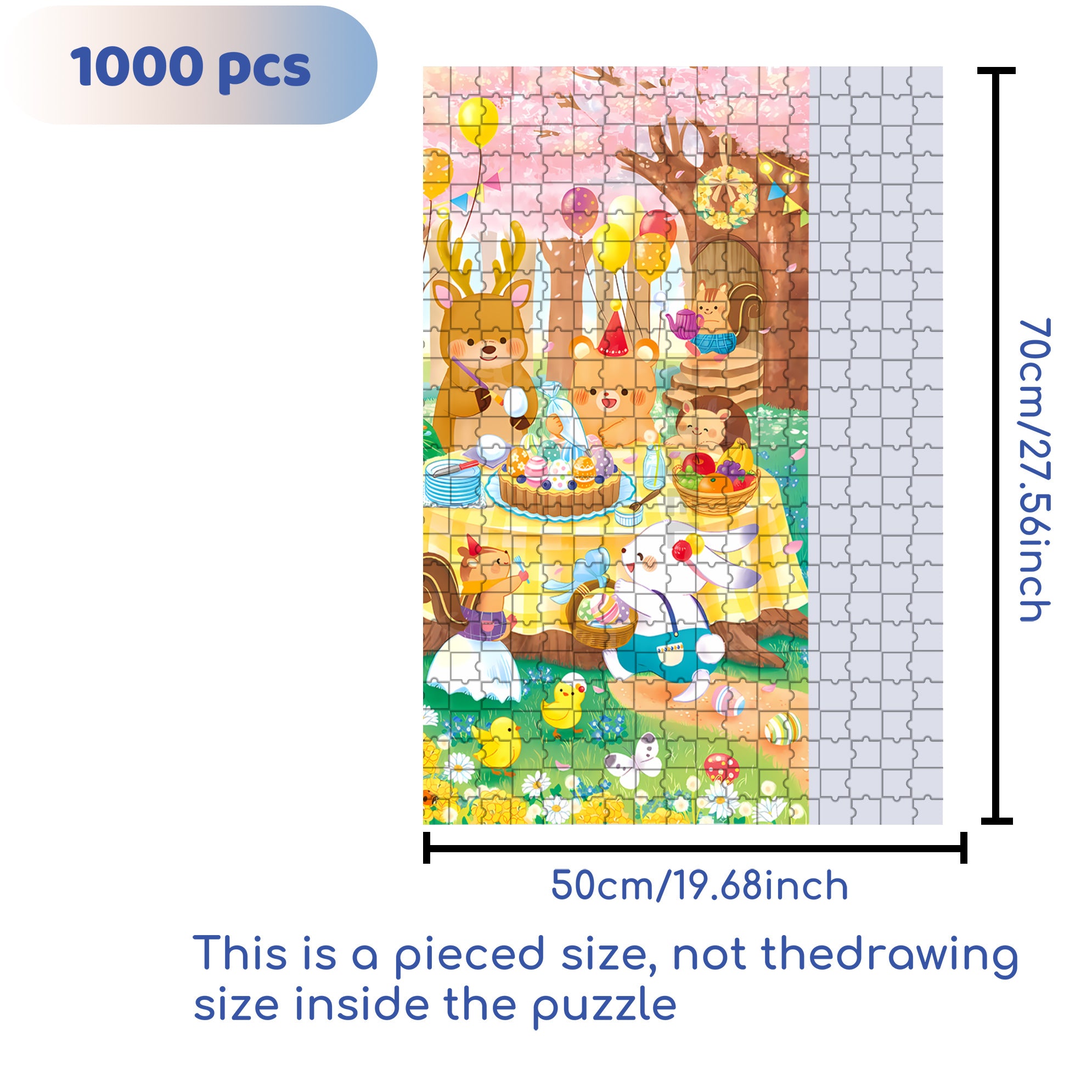 Forest Party Bash 500pcs/1000pcs Jigsaw Puzzle, Scratch-Resistant, Interactive Family Game & Brain-Boosting DIY Decor, Perfect for Halloween, Christmas & New Year Gifts, Family Puzzle Game