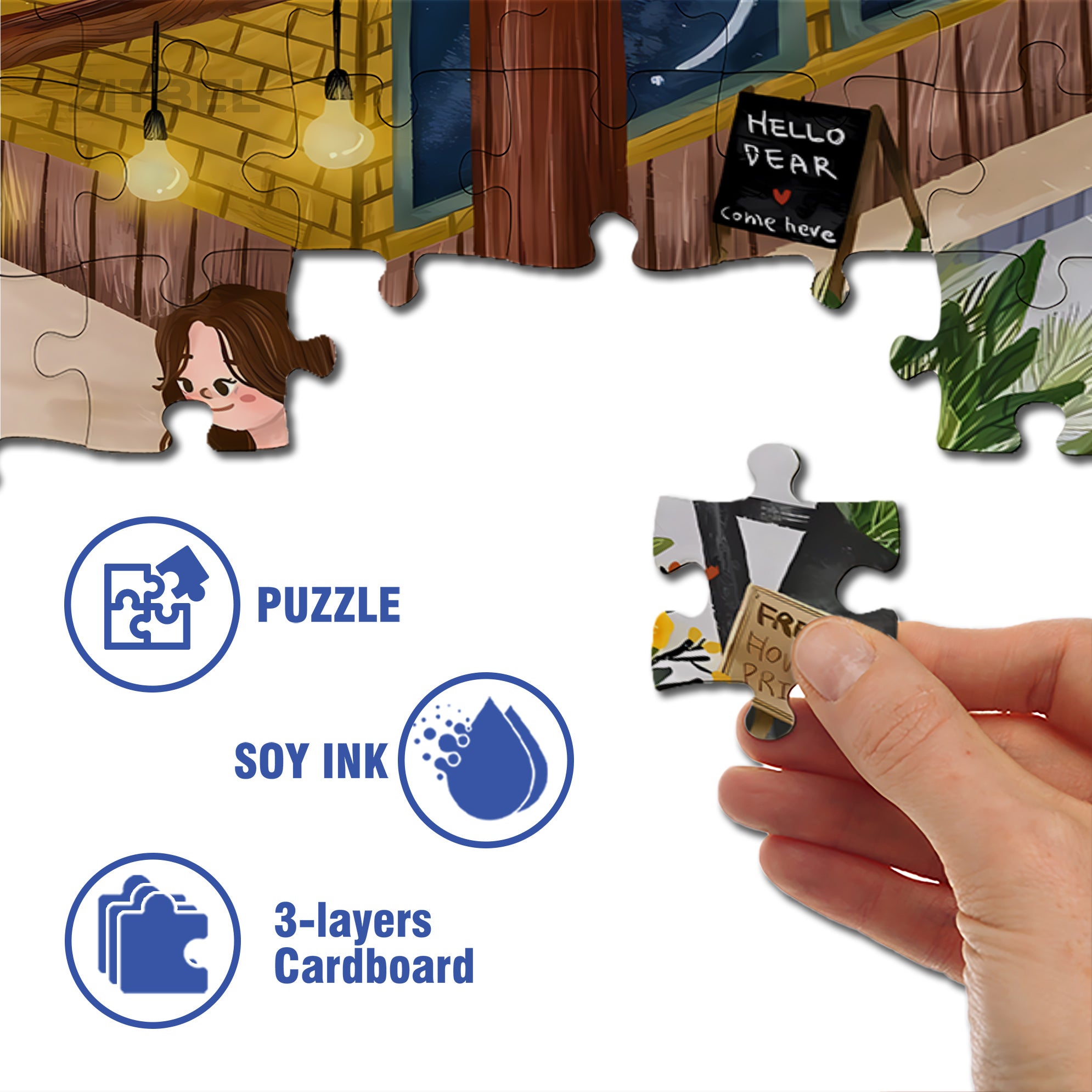 Fresh Flowers 500pcs/1000pcs Jigsaw Puzzle, Scratch-Resistant, Interactive Family Game & Brain-Boosting DIY Decor, Perfect for Halloween, Christmas & New Year Gifts, Family Puzzle Game