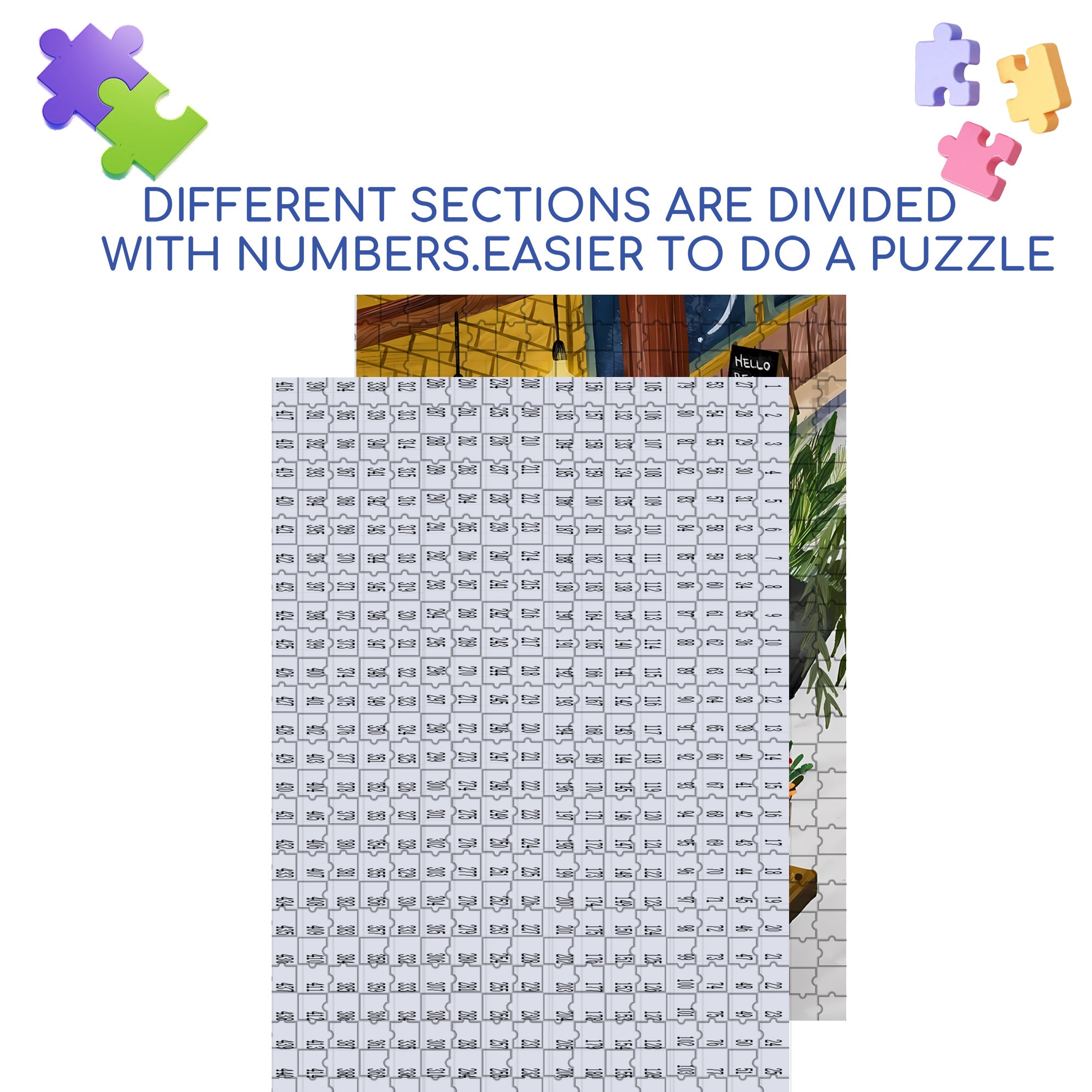 Fresh Flowers 500pcs/1000pcs Jigsaw Puzzle, Scratch-Resistant, Interactive Family Game & Brain-Boosting DIY Decor, Perfect for Halloween, Christmas & New Year Gifts, Family Puzzle Game