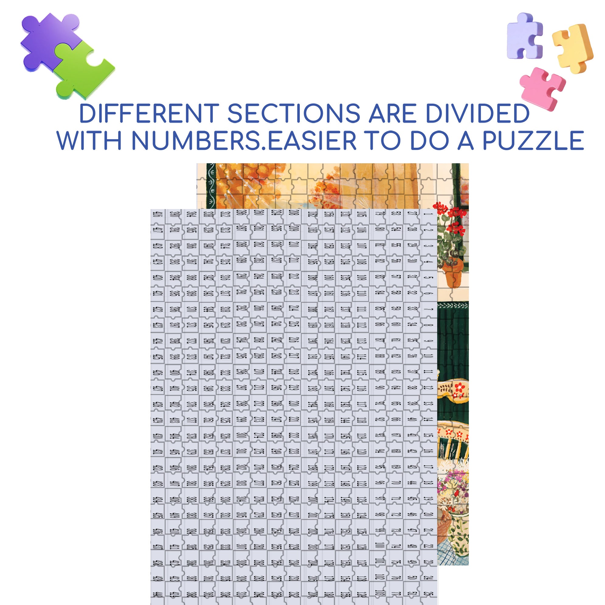 Get Up Early  500pcs/1000pcs Jigsaw Puzzle, Scratch-Resistant, Interactive Family Game & Brain-Boosting DIY Decor, Perfect for Halloween, Christmas & New Year Gifts, Family Puzzle Game