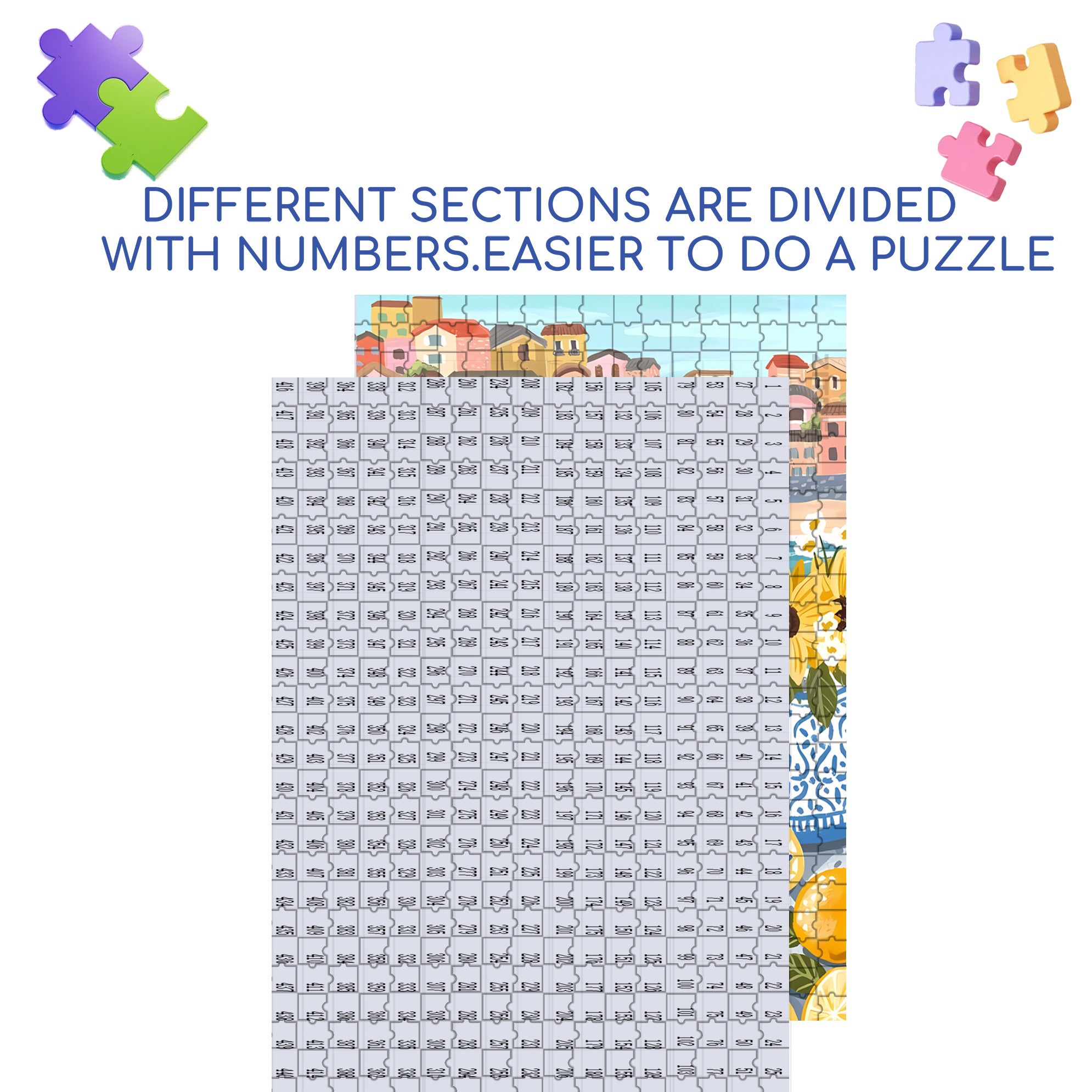 Good Morning 500pcs/1000pcs Jigsaw Puzzle, Scratch-Resistant, Interactive Family Game & Brain-Boosting DIY Decor, Perfect for Halloween, Christmas & New Year Gifts, Family Puzzle Game